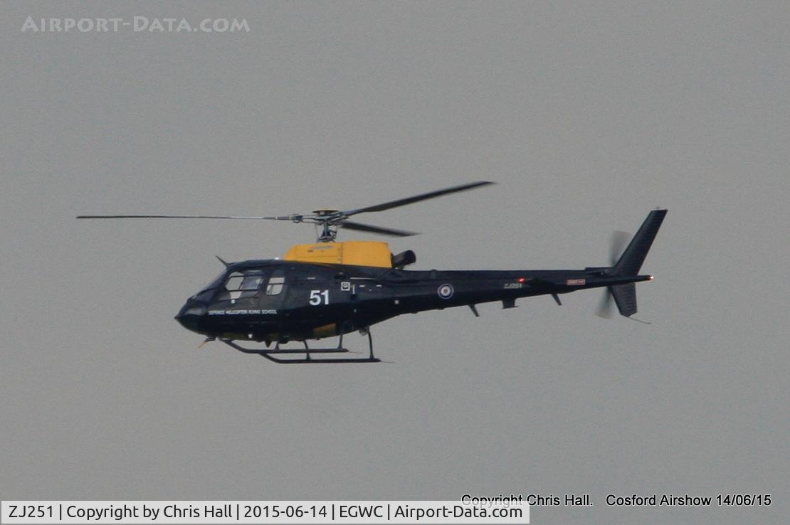 ZJ251, 1997 Eurocopter AS-350BB Squirrel HT2 Ecureuil C/N 3042, at the 2015 Cosford Airshow