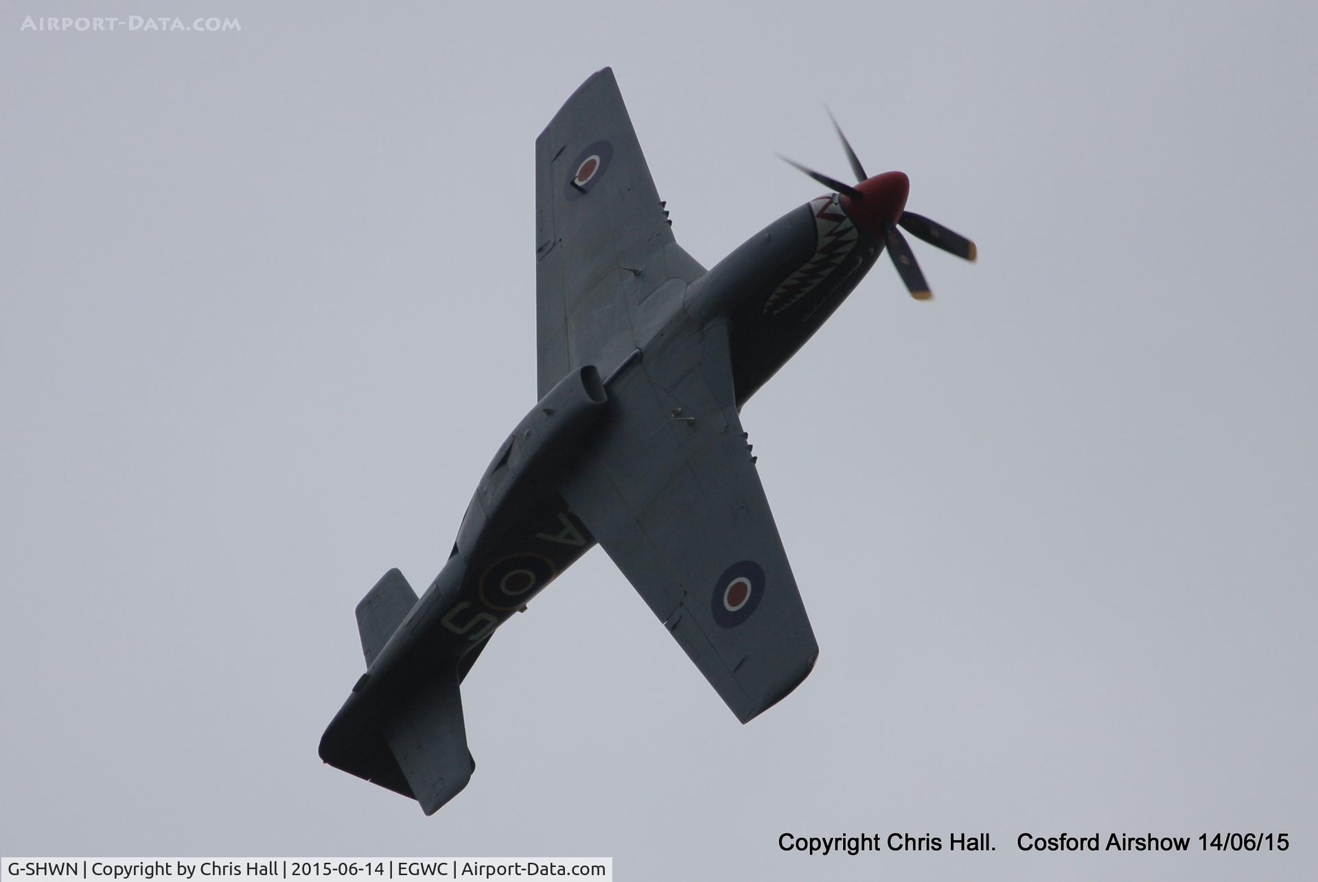 G-SHWN, 1944 North American P-51D Mustang C/N 122-40417, displaying at the 2015 Cosford Airshow