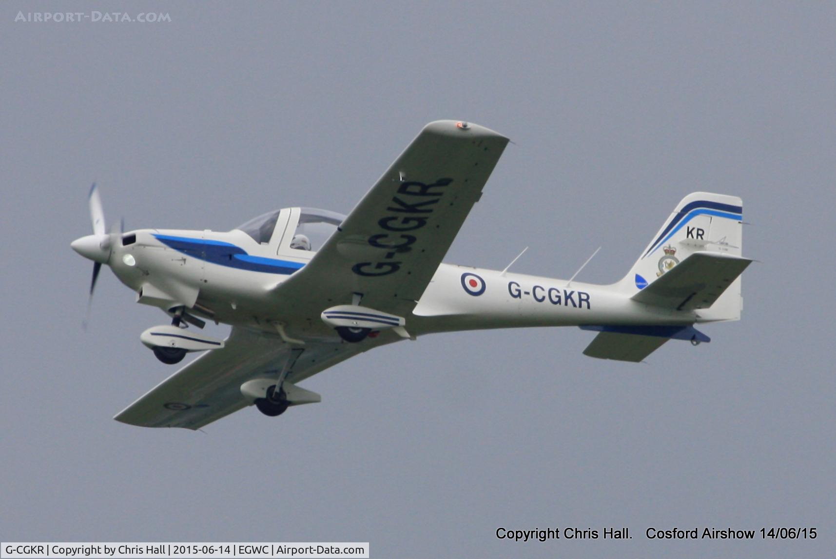 G-CGKR, 2009 Grob G-115E Tutor T1 C/N 82317/E, displaying at the 2015 Cosford Airshow