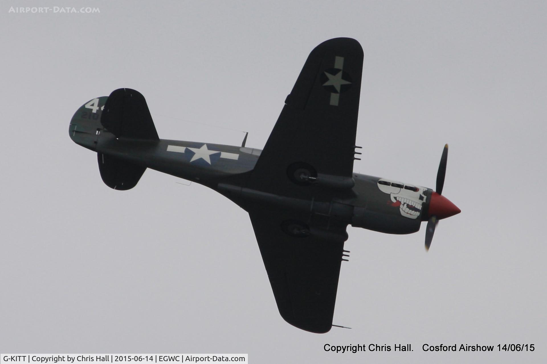 G-KITT, 1943 Curtiss P-40M Warhawk C/N 27490, displaying at the 2015 Cosford Airshow