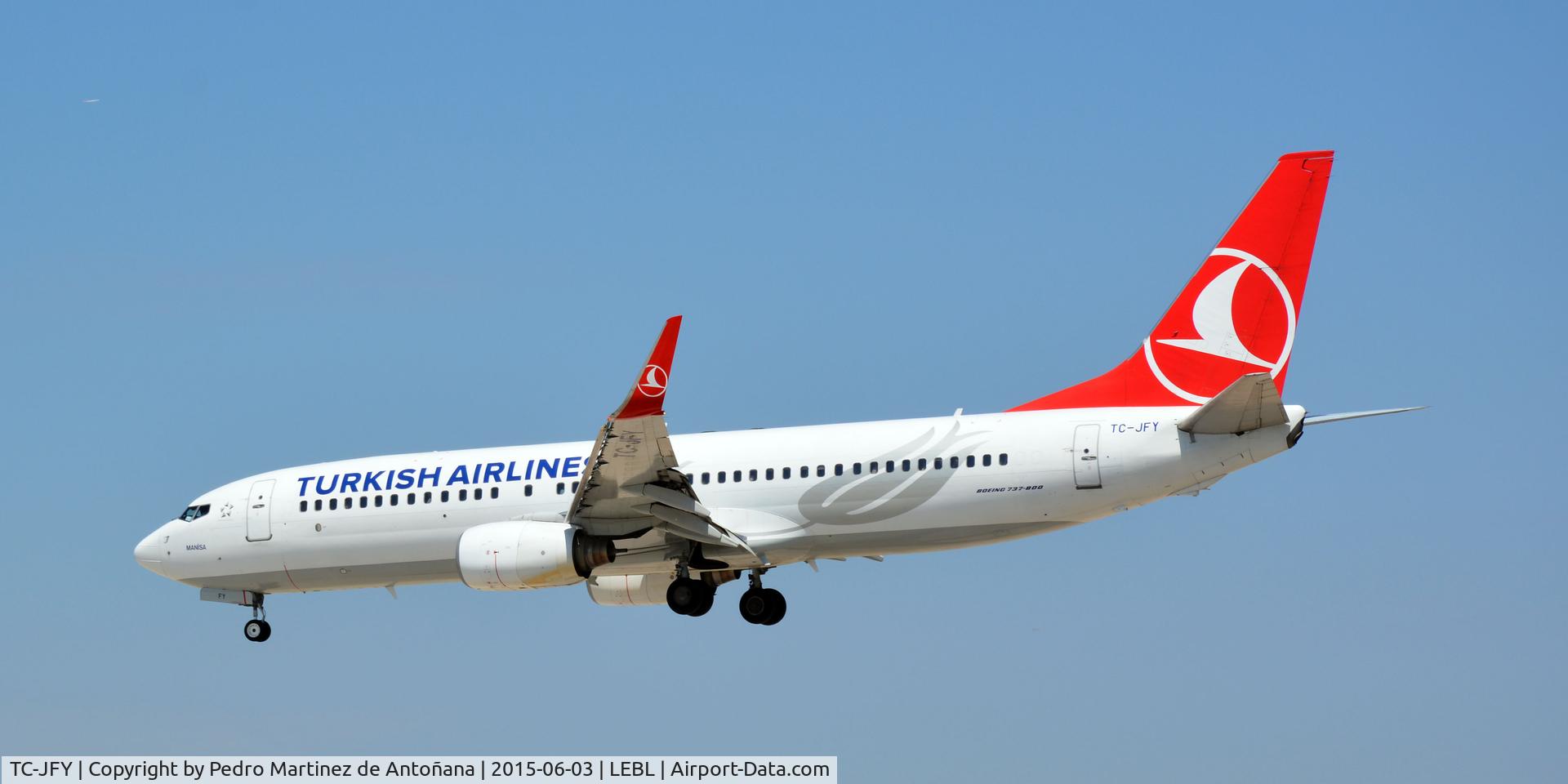 TC-JFY, 2000 Boeing 737-8F2 C/N 29783/497, El Prat Barcelona - España