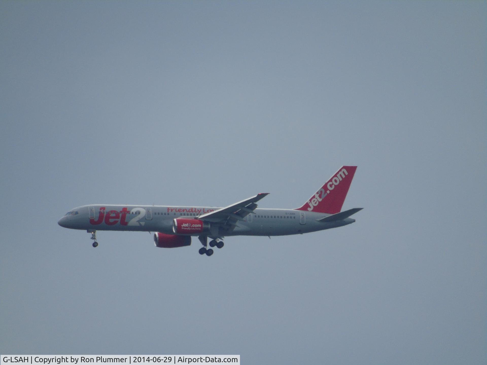 G-LSAH, 1987 Boeing 757-21B C/N 24015, Arriving at Liverpool John Lennon Airport