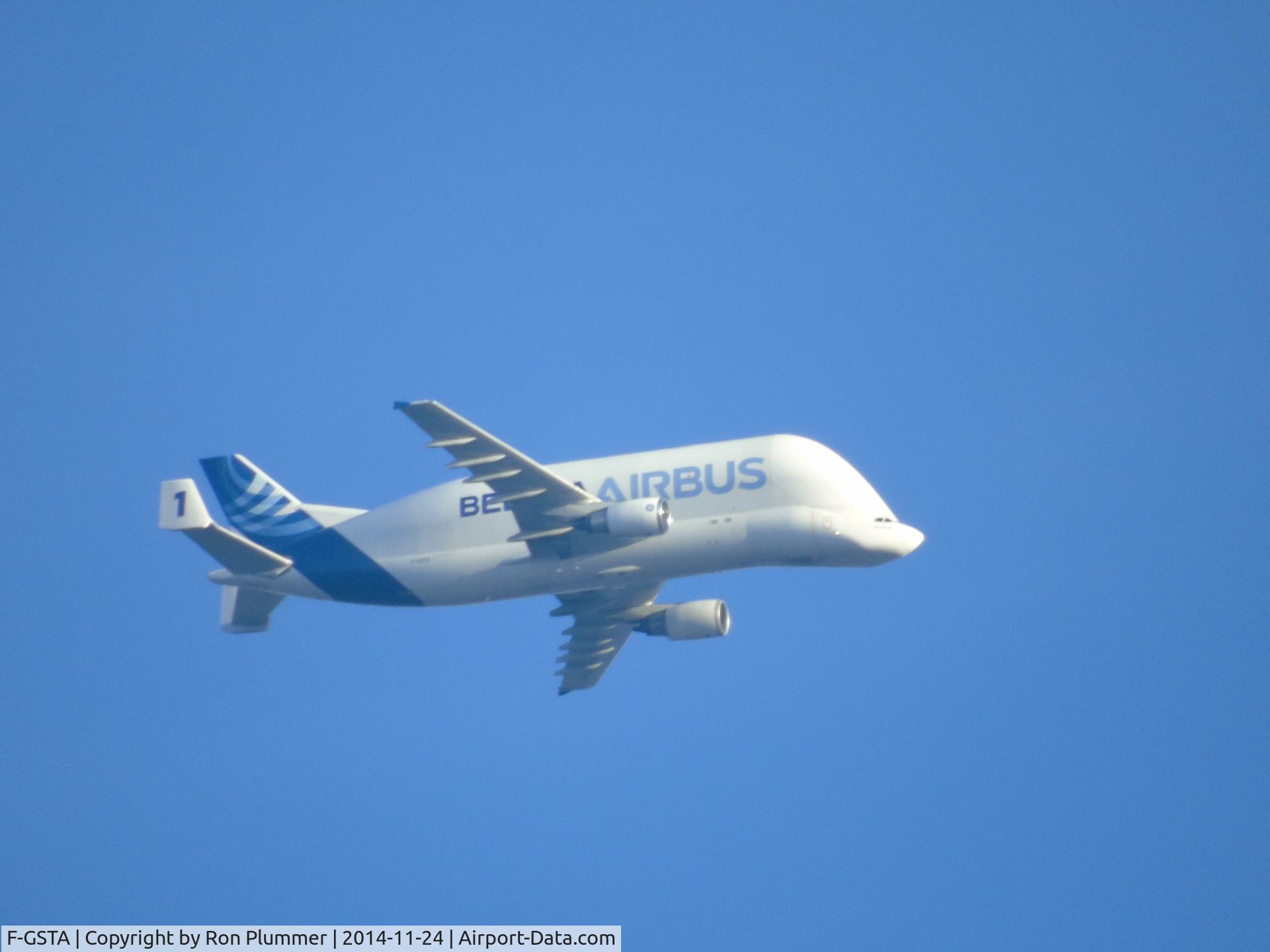 F-GSTA, 1994 Airbus A300B4-608ST Super Transporter C/N 655, F-GSTA (1) leaving Broughton Airbus factory bound for France