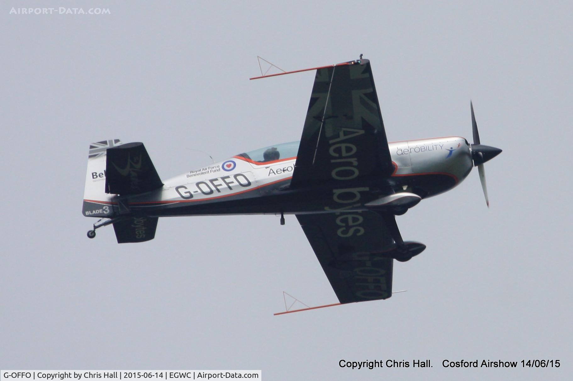 G-OFFO, 2006 Extra EA-300/L C/N 1226, displaying at the 2015 Cosford Airshow