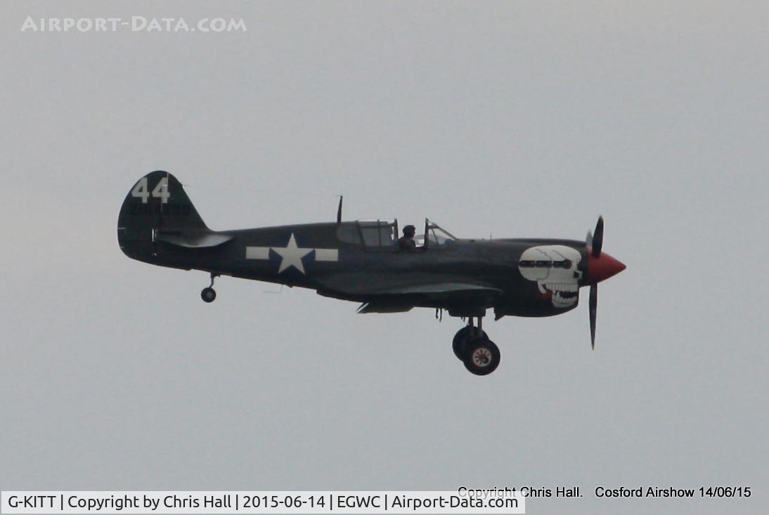 G-KITT, 1943 Curtiss P-40M Warhawk C/N 27490, displaying at the 2015 Cosford Airshow