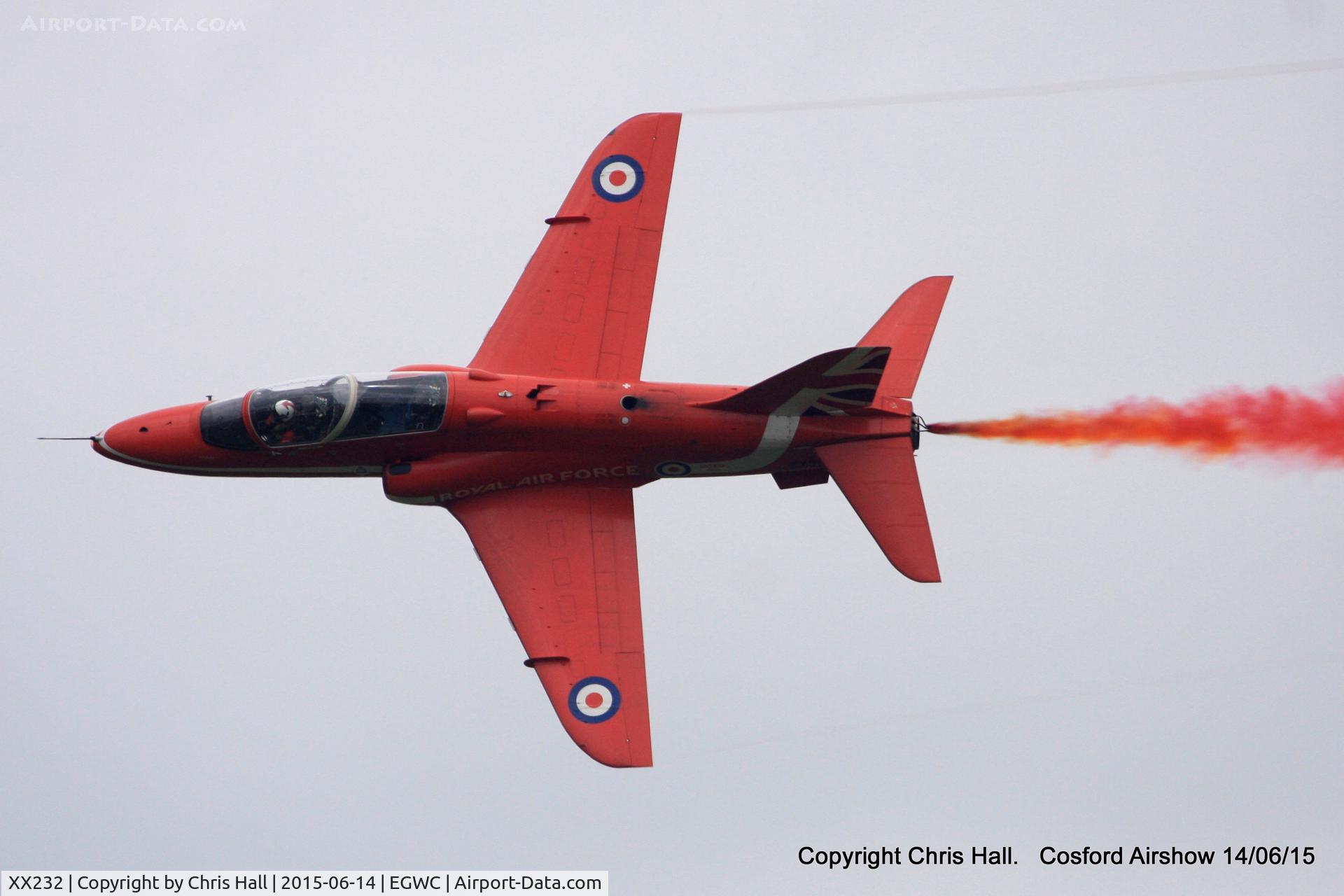 XX232, 1978 Hawker Siddeley Hawk T.1 C/N 068/312068, displaying at the 2015 Cosford Airshow