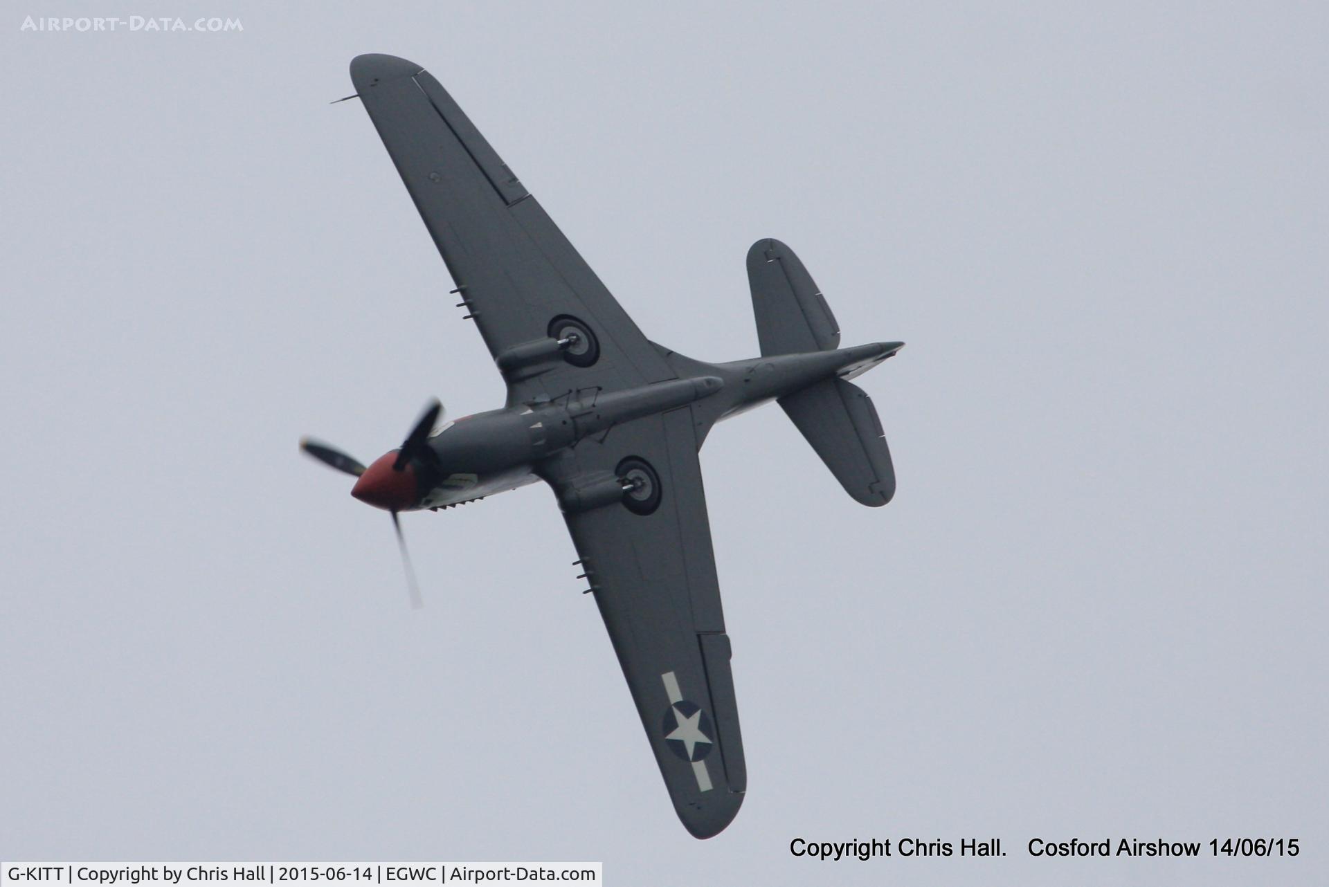 G-KITT, 1943 Curtiss P-40M Warhawk C/N 27490, displaying at the 2015 Cosford Airshow