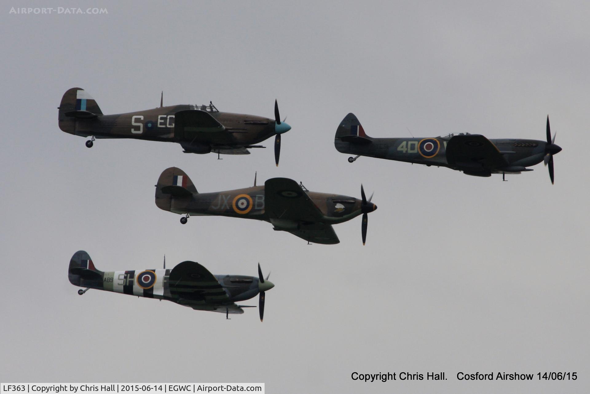 LF363, 1944 Hawker Hurricane IIC C/N 41H/469290, displaying at the 2015 Cosford Airshow