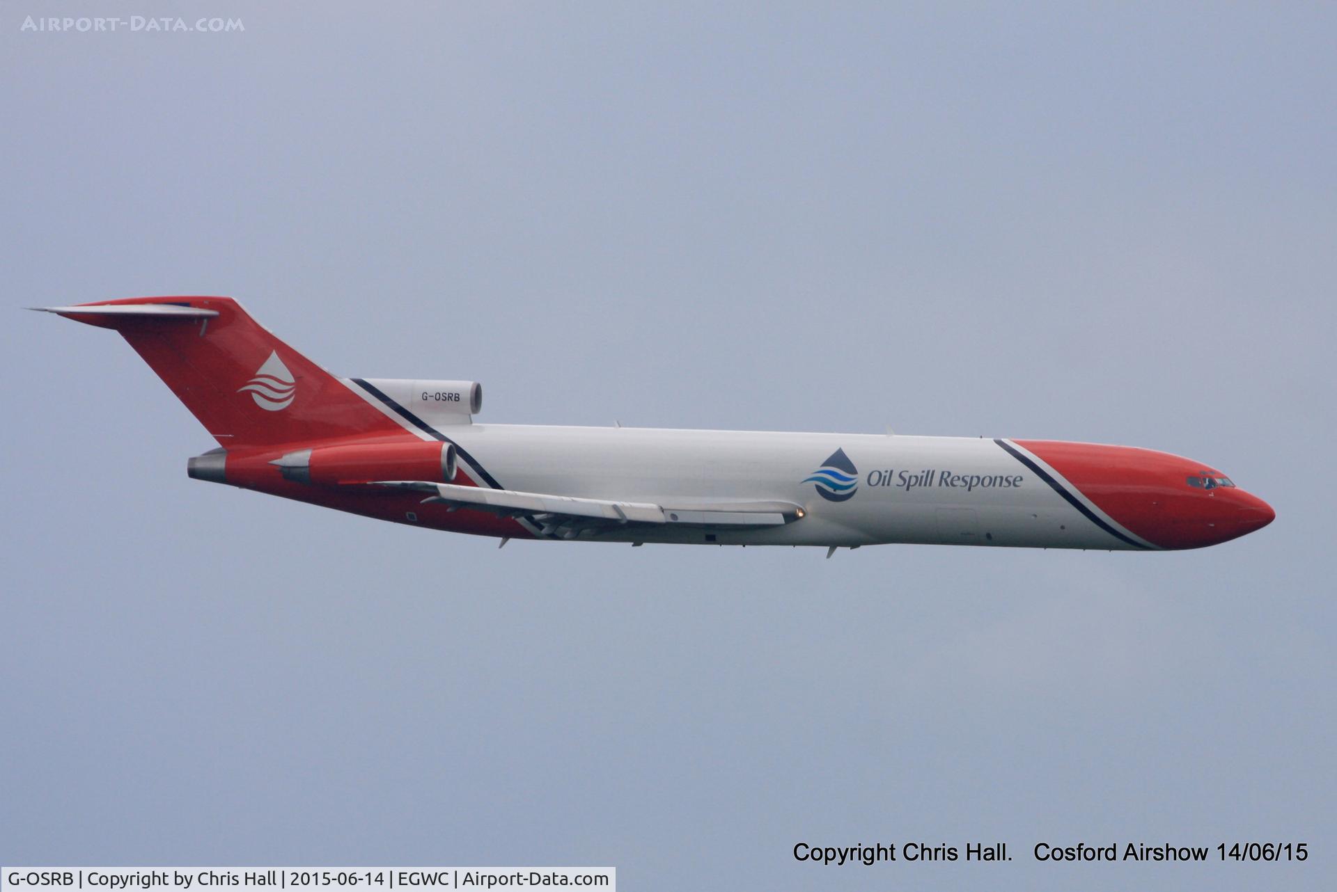 G-OSRB, 1983 Boeing 727-2S2F C/N 22929, displaying at the 2015 Cosford Airshow