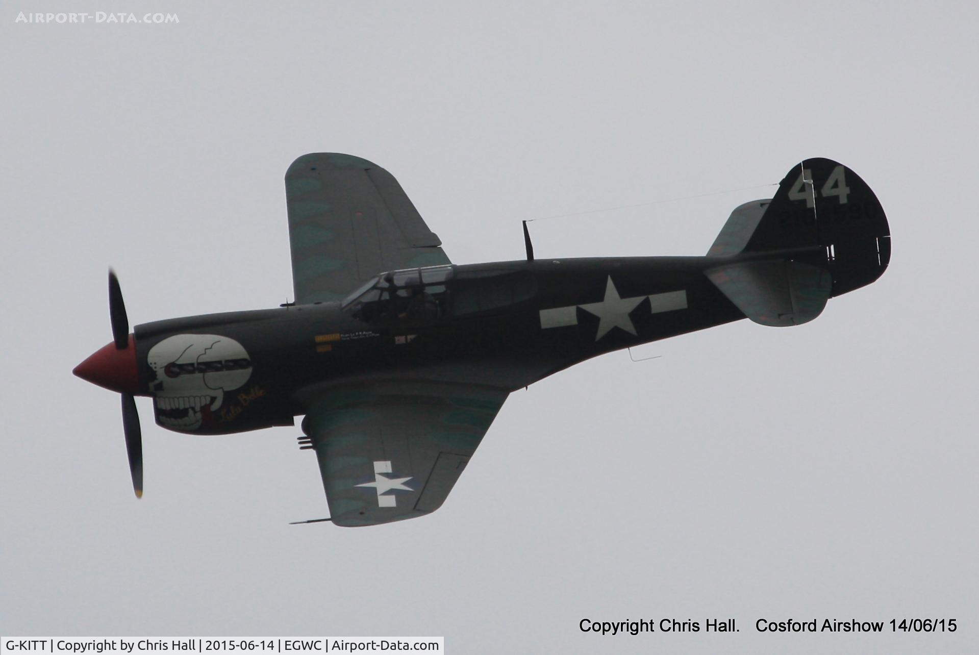 G-KITT, 1943 Curtiss P-40M Warhawk C/N 27490, displaying at the 2015 Cosford Airshow