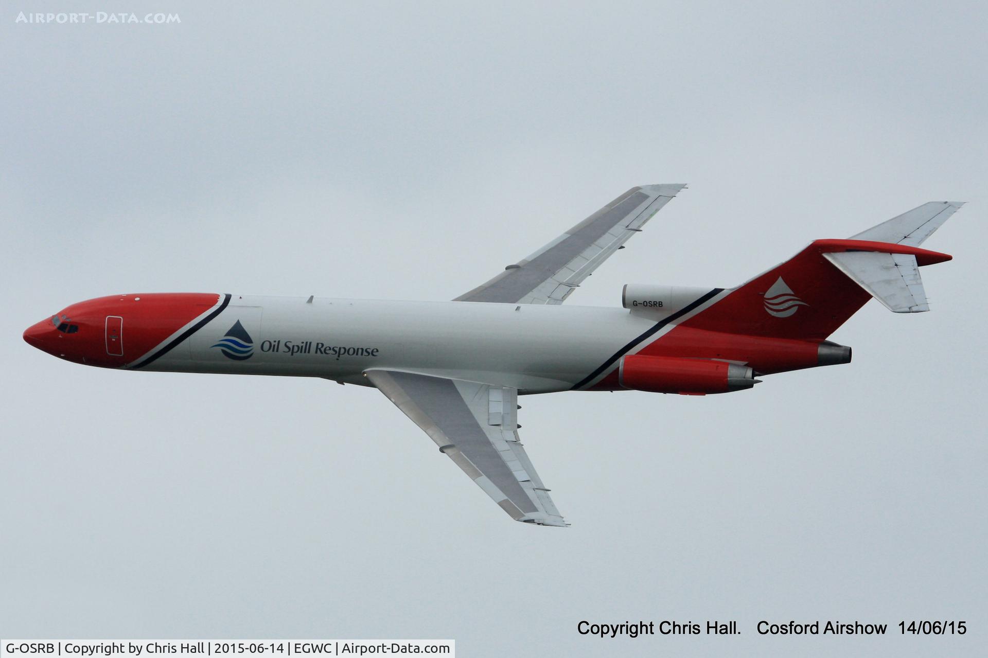 G-OSRB, 1983 Boeing 727-2S2F C/N 22929, displaying at the 2015 Cosford Airshow