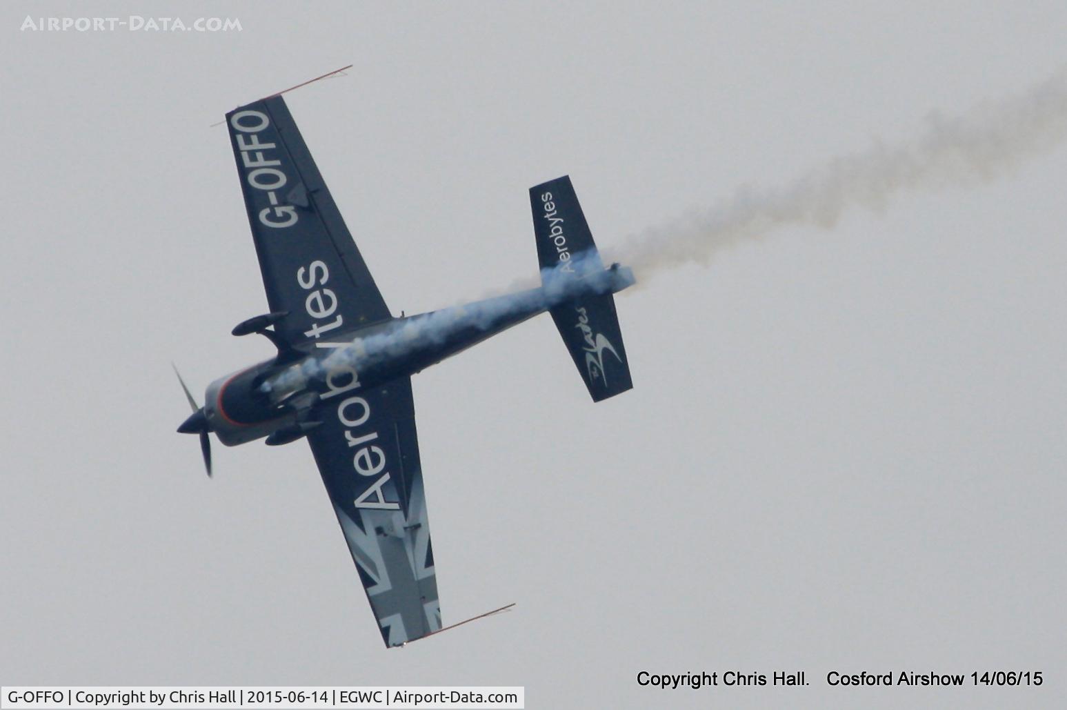 G-OFFO, 2006 Extra EA-300/L C/N 1226, displaying at the 2015 Cosford Airshow