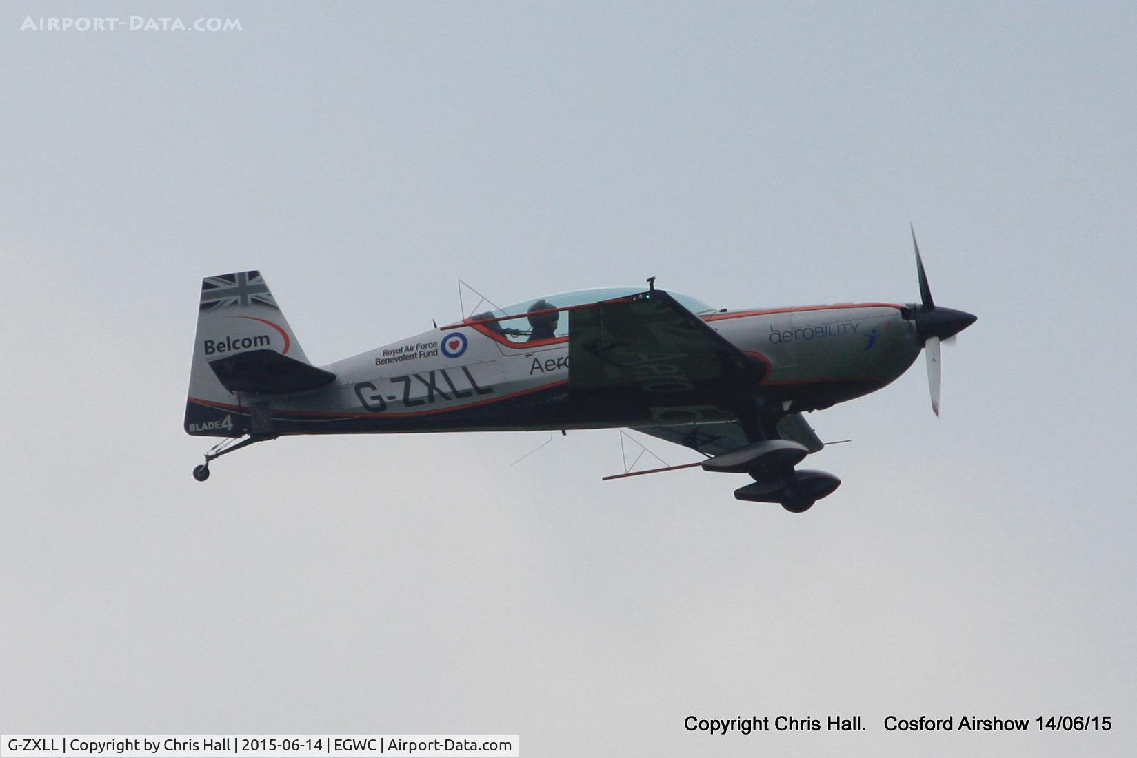 G-ZXLL, 2011 Extra EA-300L C/N 1319, displaying at the 2015 Cosford Airshow