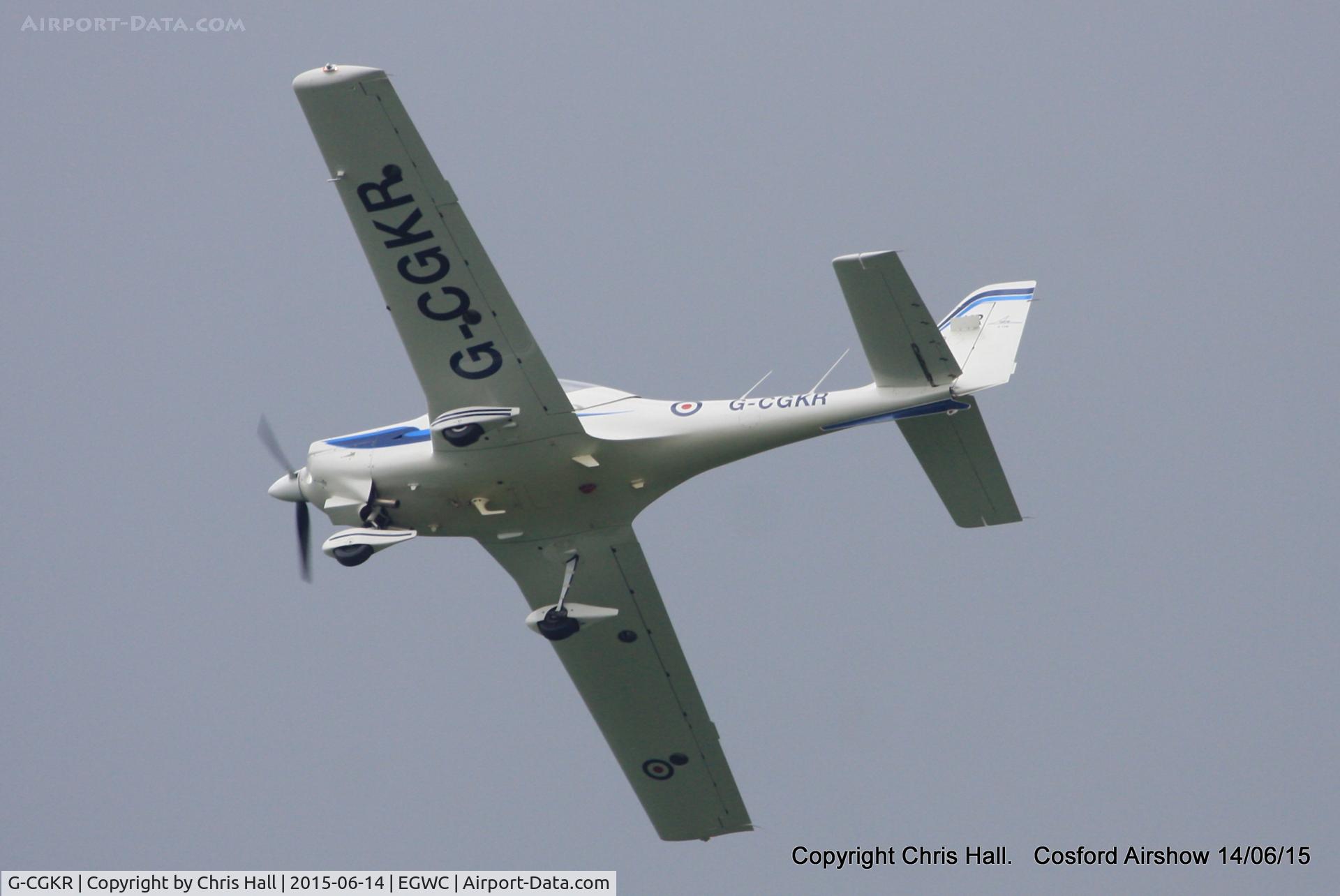 G-CGKR, 2009 Grob G-115E Tutor T1 C/N 82317/E, displaying at the 2015 Cosford Airshow