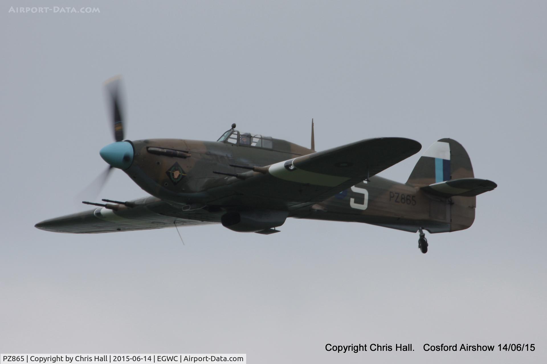 PZ865, 1944 Hawker Hurricane IIC C/N PZ865, displaying at the 2015 Cosford Airshow