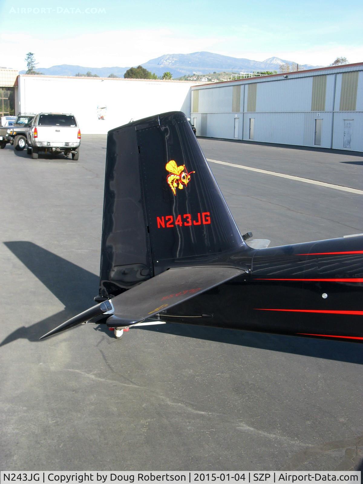 N243JG, 2001 Vans RV-8 C/N 80669, 2001 Grubbs VAN's RV-8, Lycoming IO-360, tail logo