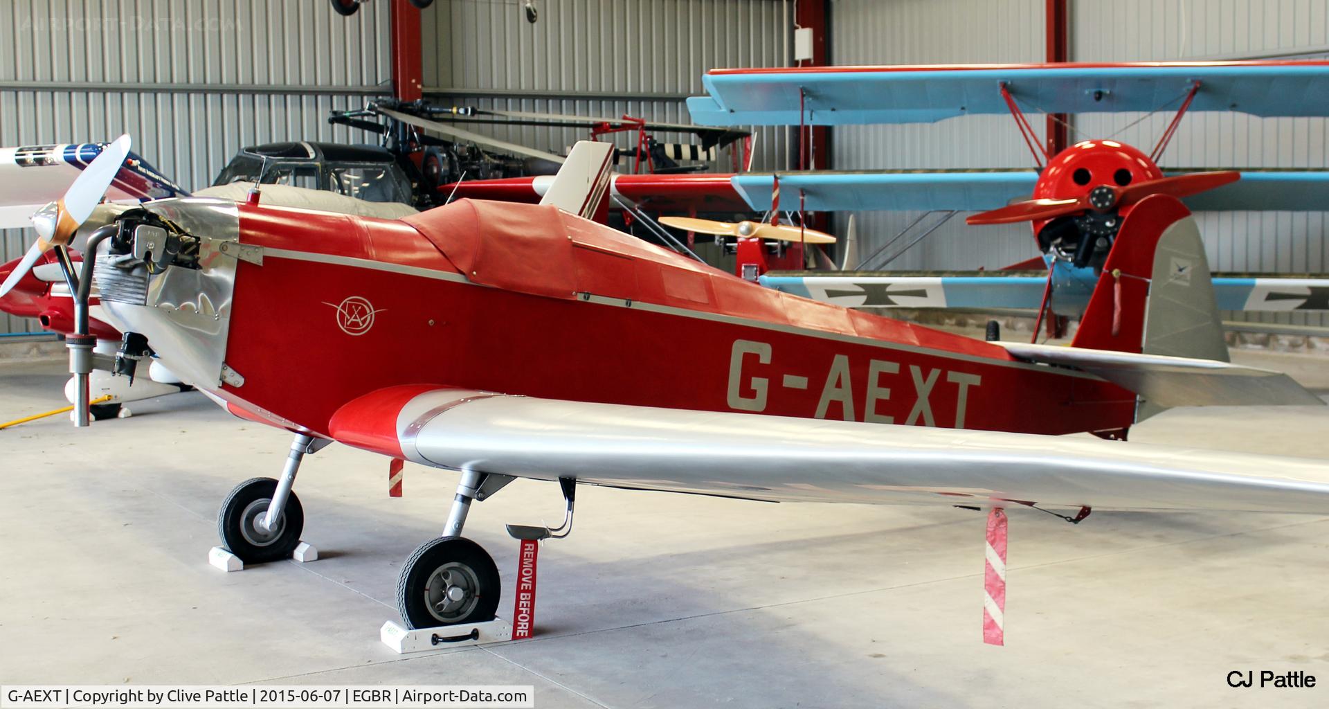 G-AEXT, 1937 Dart Kitten II C/N 123, Hangared at The Real Aeroplane Company Ltd, Breighton Airfield, Yorkshire, U.K.  - EGBR