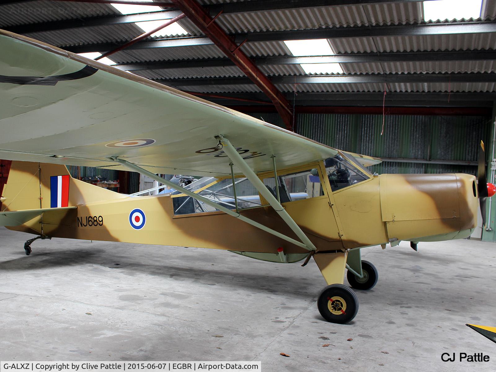 G-ALXZ, 1944 Taylorcraft Auster Mk.5/150 C/N 1082, Hangared at The Real Aeroplane Company Ltd, Breighton Airfield, Yorkshire, U.K.  - EGBR