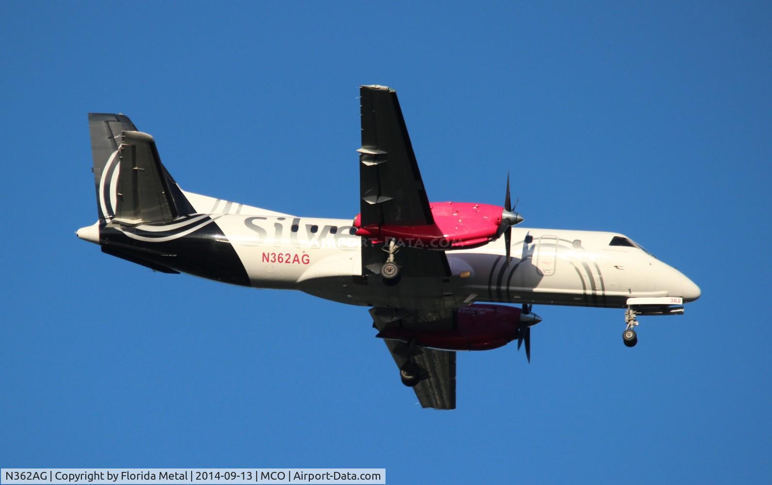 N362AG, 1998 Saab 340B C/N 340B-438, Silver Saab 340