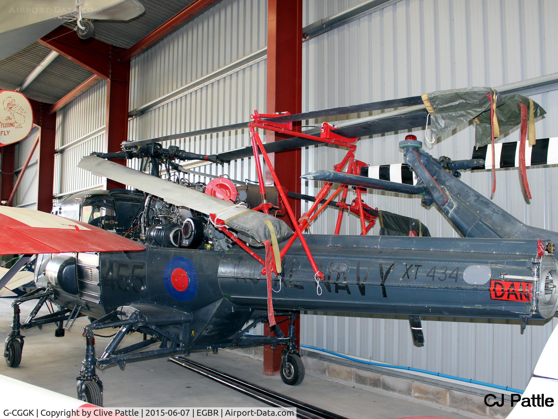 G-CGGK, 1965 Westland Wasp HAS.1 C/N F9604, Hangared at The Real Aeroplane Company Ltd, Breighton Airfield, Yorkshire, U.K.  - EGBR