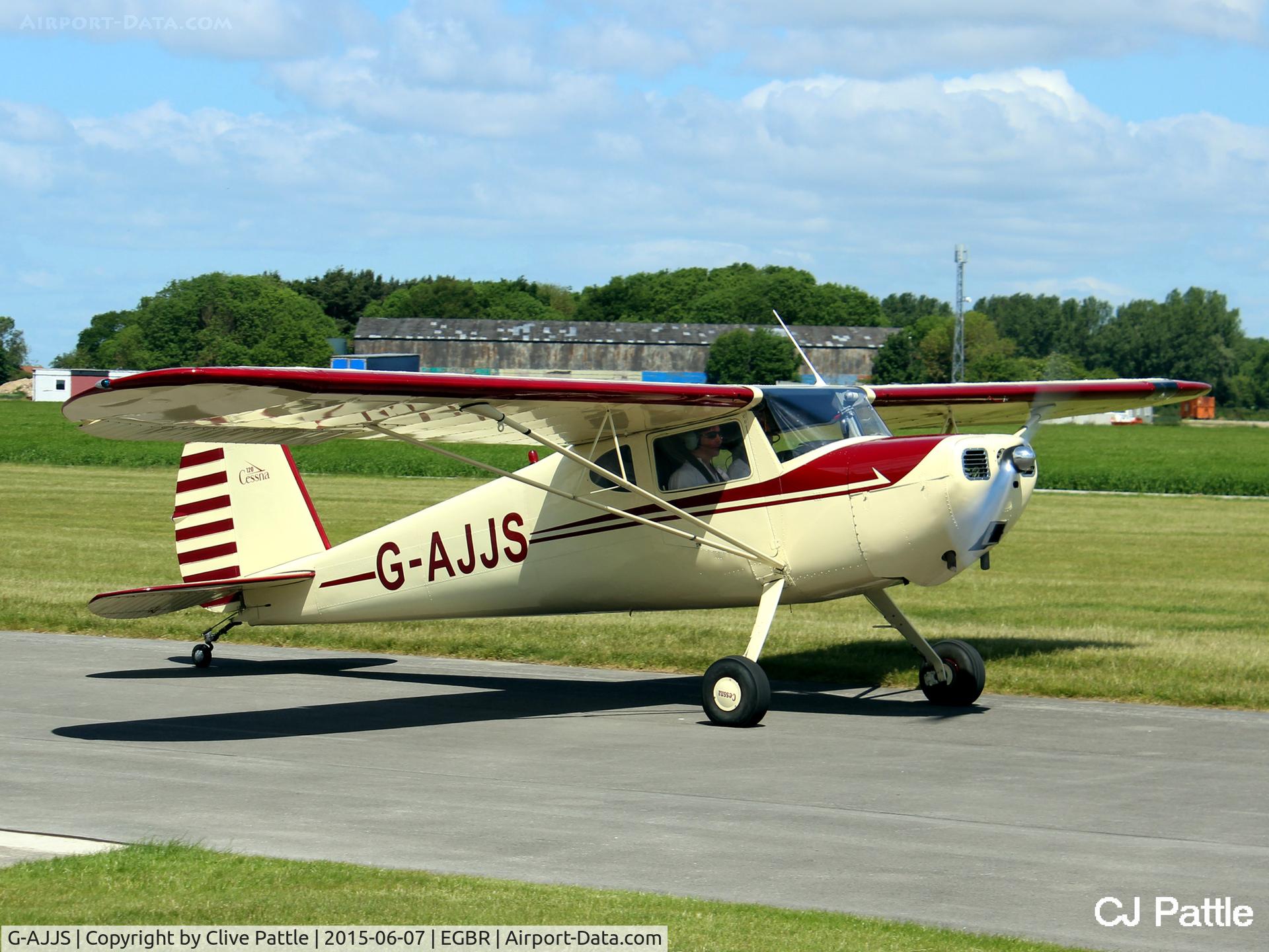 G-AJJS, 1947 Cessna 120 C/N 13047, In action at The Real Aeroplane Company Ltd Radial Fly-In, Breighton Airfield, Yorkshire, U.K.  - EGBR