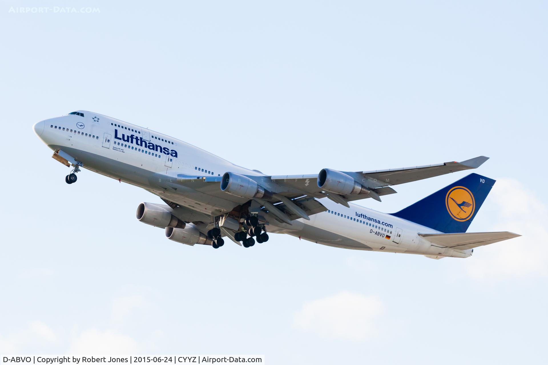 D-ABVO, 1996 Boeing 747-430 C/N 28086, At Toronto Pearson.