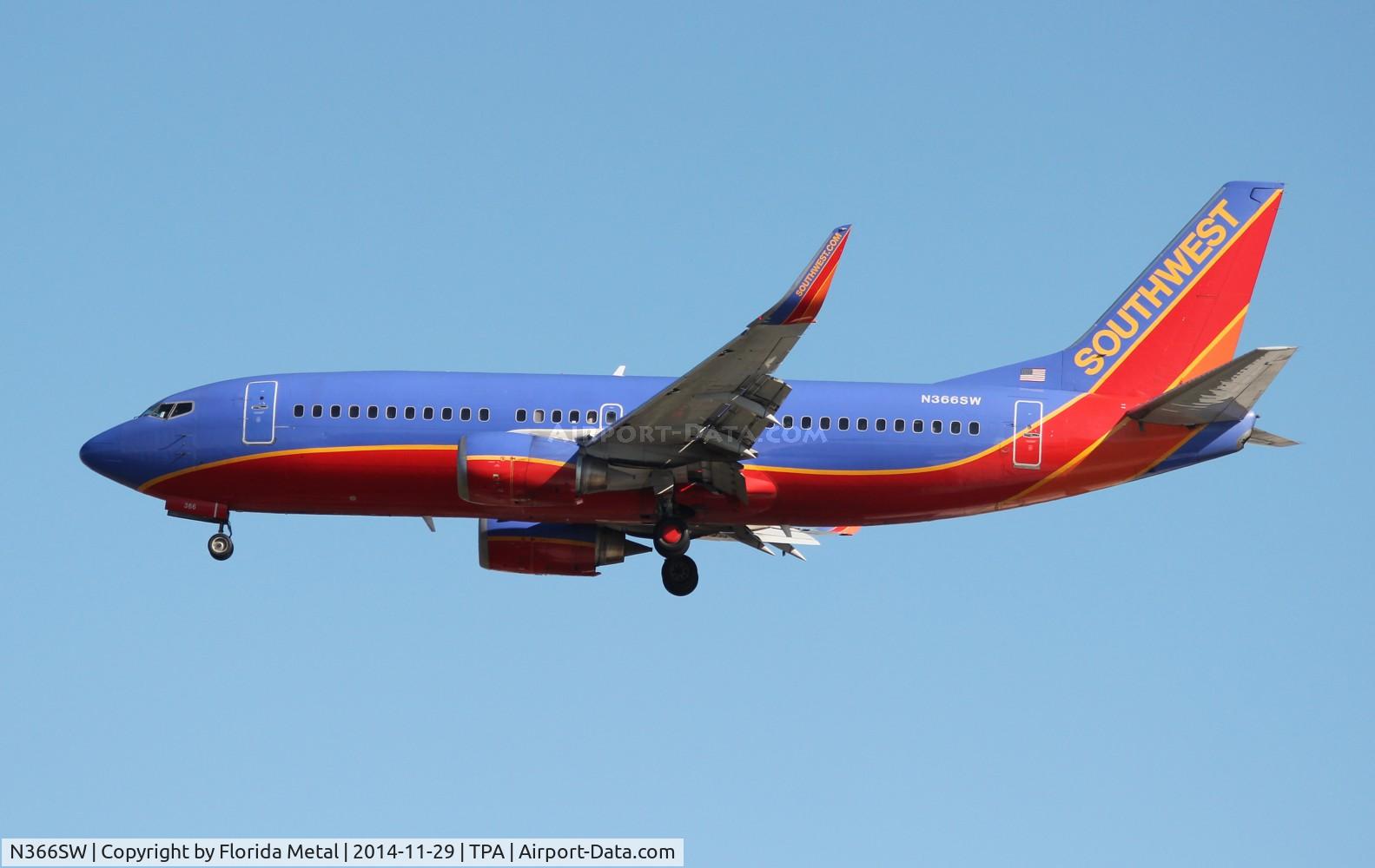 N366SW, 1993 Boeing 737-3H4 C/N 26577, Southwest