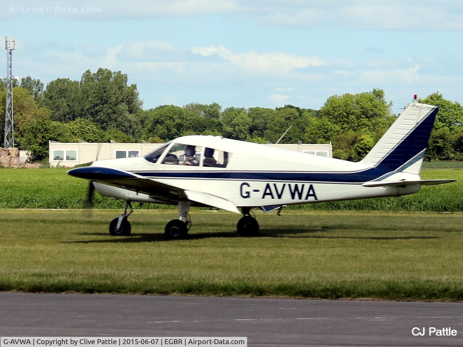 G-AVWA, 1967 Piper PA-28-140 Cherokee C/N 28-23660, In action at The Real Aeroplane Company Ltd Radial Fly-In, Breighton Airfield, Yorkshire, U.K.  - EGBR