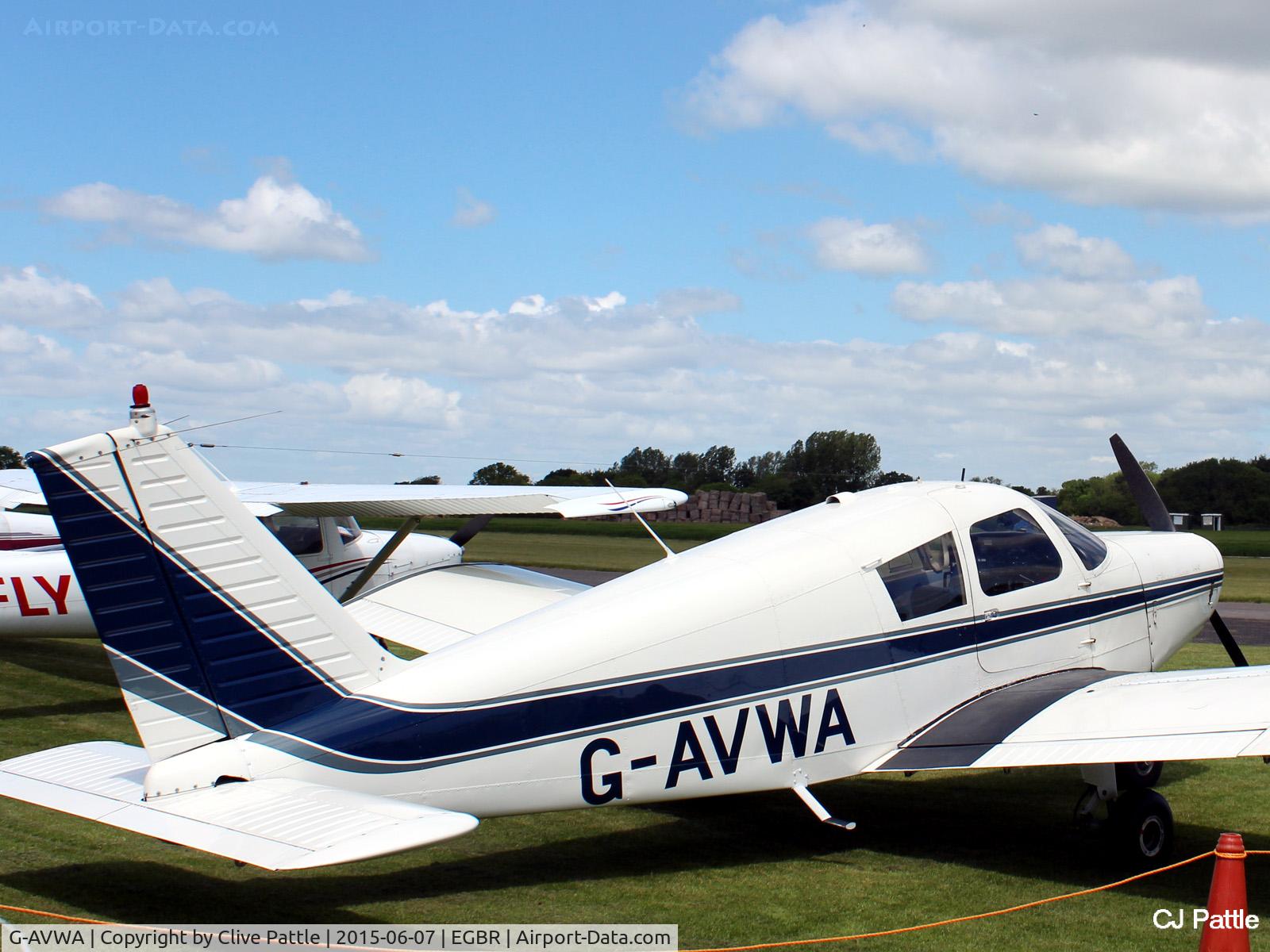 G-AVWA, 1967 Piper PA-28-140 Cherokee C/N 28-23660, In action at The Real Aeroplane Company Ltd Radial Fly-In, Breighton Airfield, Yorkshire, U.K.  - EGBR