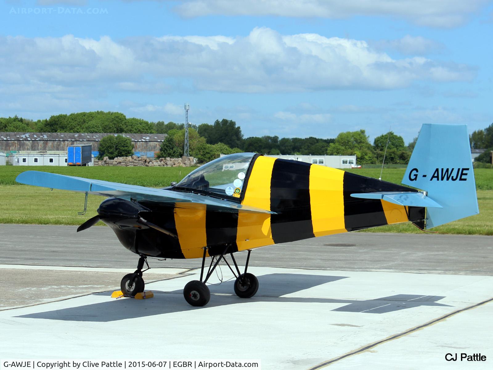 G-AWJE, 1968 Tipsy T-66 Nipper Mk 3 C/N S121, In action at The Real Aeroplane Company Ltd Radial Fly-In, Breighton Airfield, Yorkshire, U.K.  - EGBR