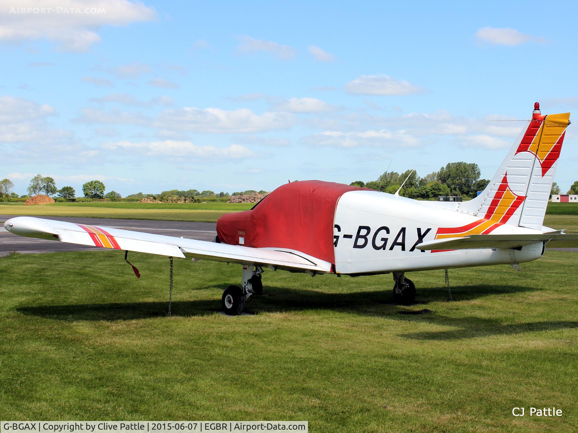G-BGAX, 1973 Piper PA-28-140 Cherokee C/N 28-7325409, In action at The Real Aeroplane Company Ltd Radial Fly-In, Breighton Airfield, Yorkshire, U.K.  - EGBR