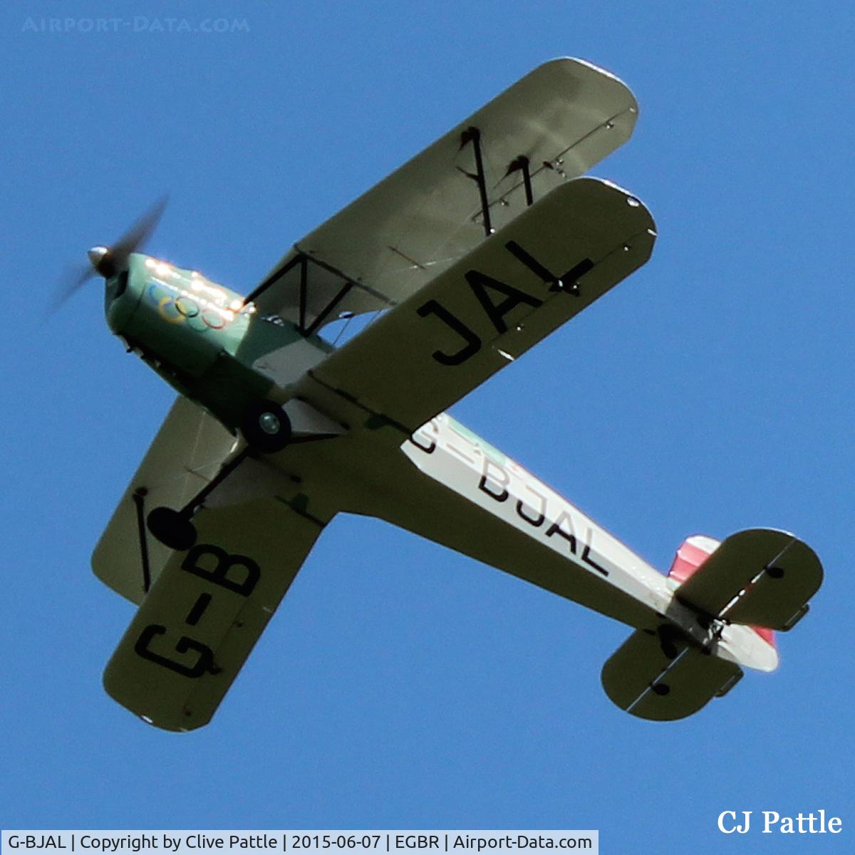 G-BJAL, 1957 Bucker 1-131E Jungmann C/N 1028, In aerobatic action at The Real Aeroplane Company Ltd Radial Fly-In, Breighton Airfield, Yorkshire, U.K.  - EGBR