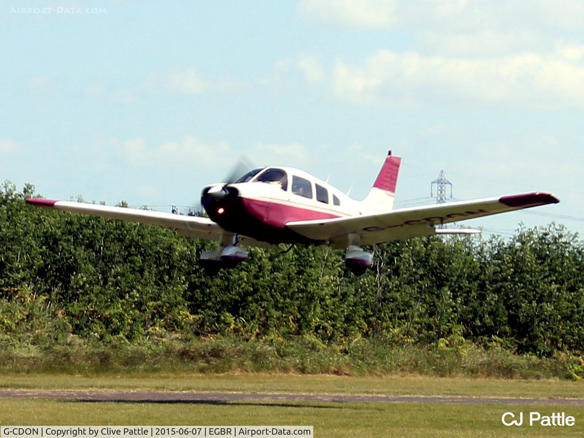 G-CDON, 1982 Piper PA-28-161 Cherokee Warrior II C/N 28-8216185, In action at The Real Aeroplane Company Ltd Radial Fly-In, Breighton Airfield, Yorkshire, U.K.  - EGBR