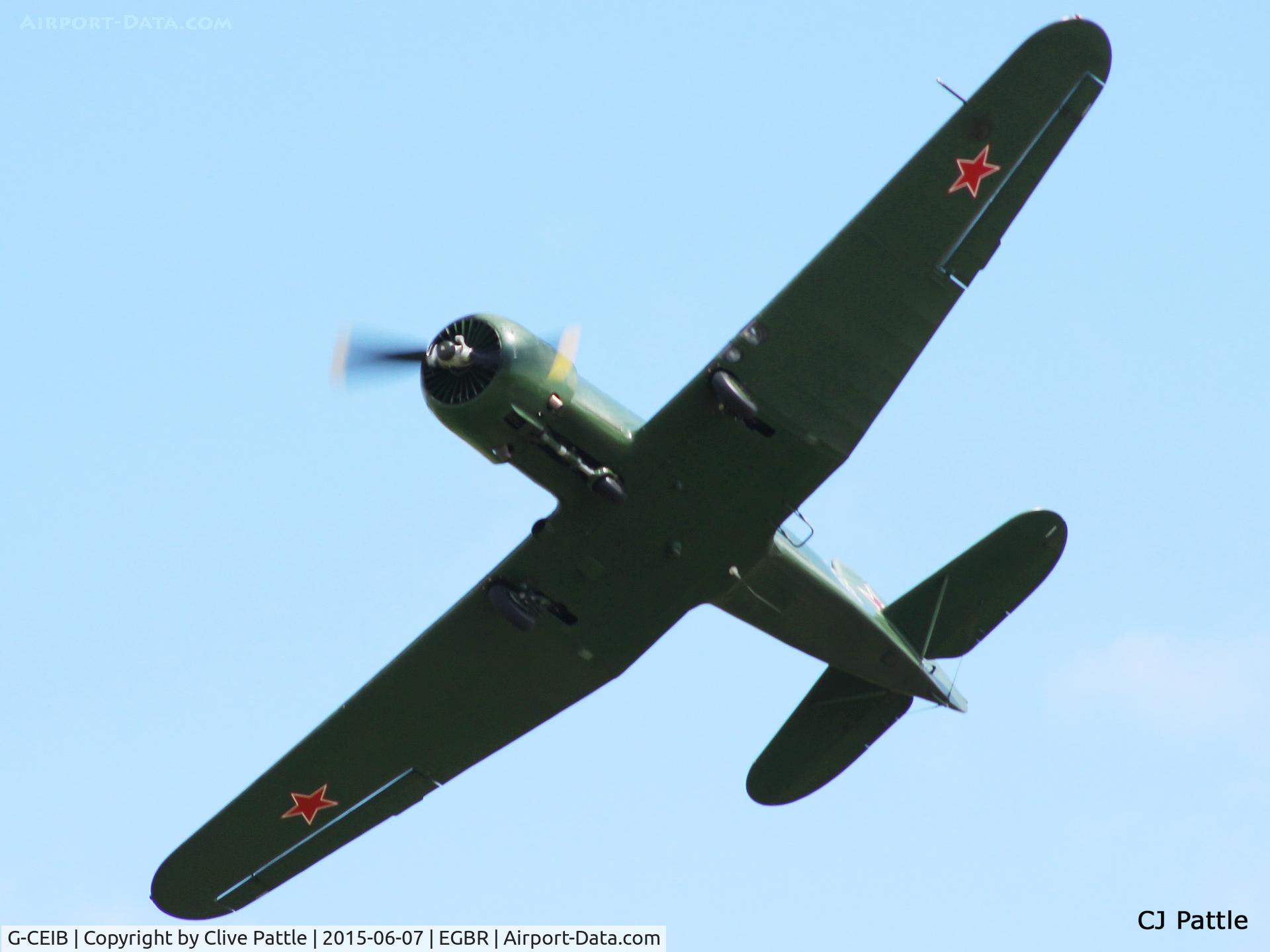 G-CEIB, 1958 Yakovlev Yak-18A C/N 1160403, In action at The Real Aeroplane Company Ltd Radial Fly-In, Breighton Airfield, Yorkshire, U.K.  - EGBR