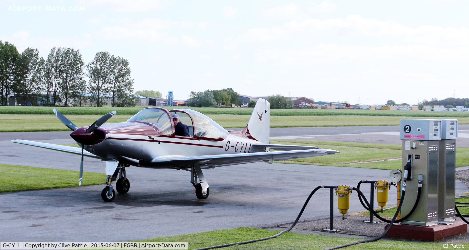 G-CYLL, 2006 Sequoia F-8L C/N PFA 100-14572, At the pumps at The Real Aeroplane Company Ltd Radial Fly-In, Breighton Airfield, Yorkshire, U.K.  - EGBR