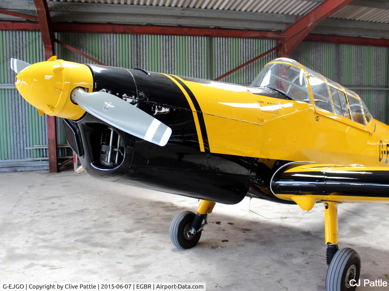 G-EJGO, 1958 Zlin Z-226 Trener C/N 199, Resting at The Real Aeroplane Company Ltd Radial Fly-In, Breighton Airfield, Yorkshire, U.K.  - EGBR