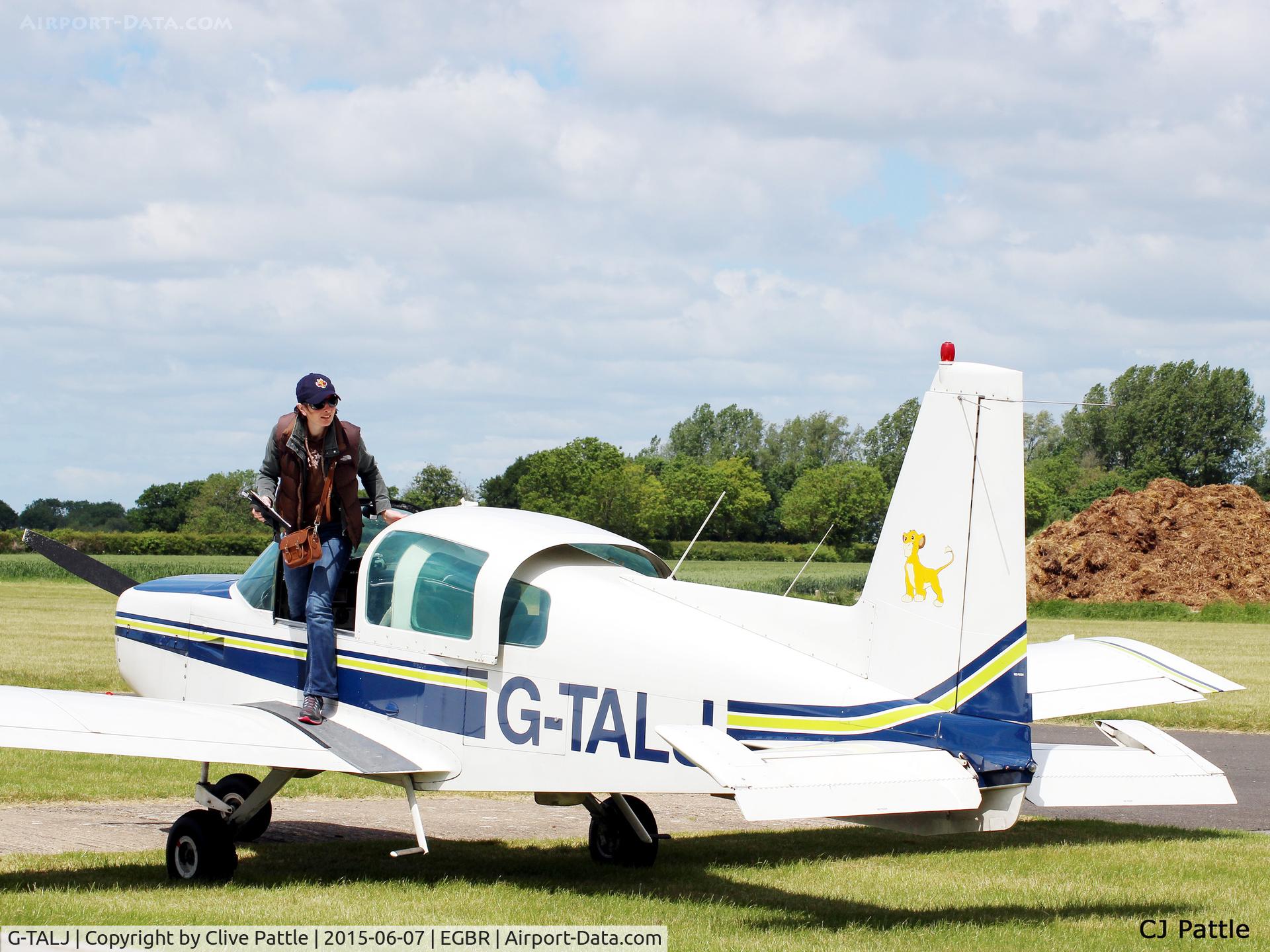 G-TALJ, 1973 Grumman American AA-5 Traveler C/N AA5-0479, At The Real Aeroplane Company Ltd Radial Fly-In, Breighton Airfield, Yorkshire, U.K.  - EGBR