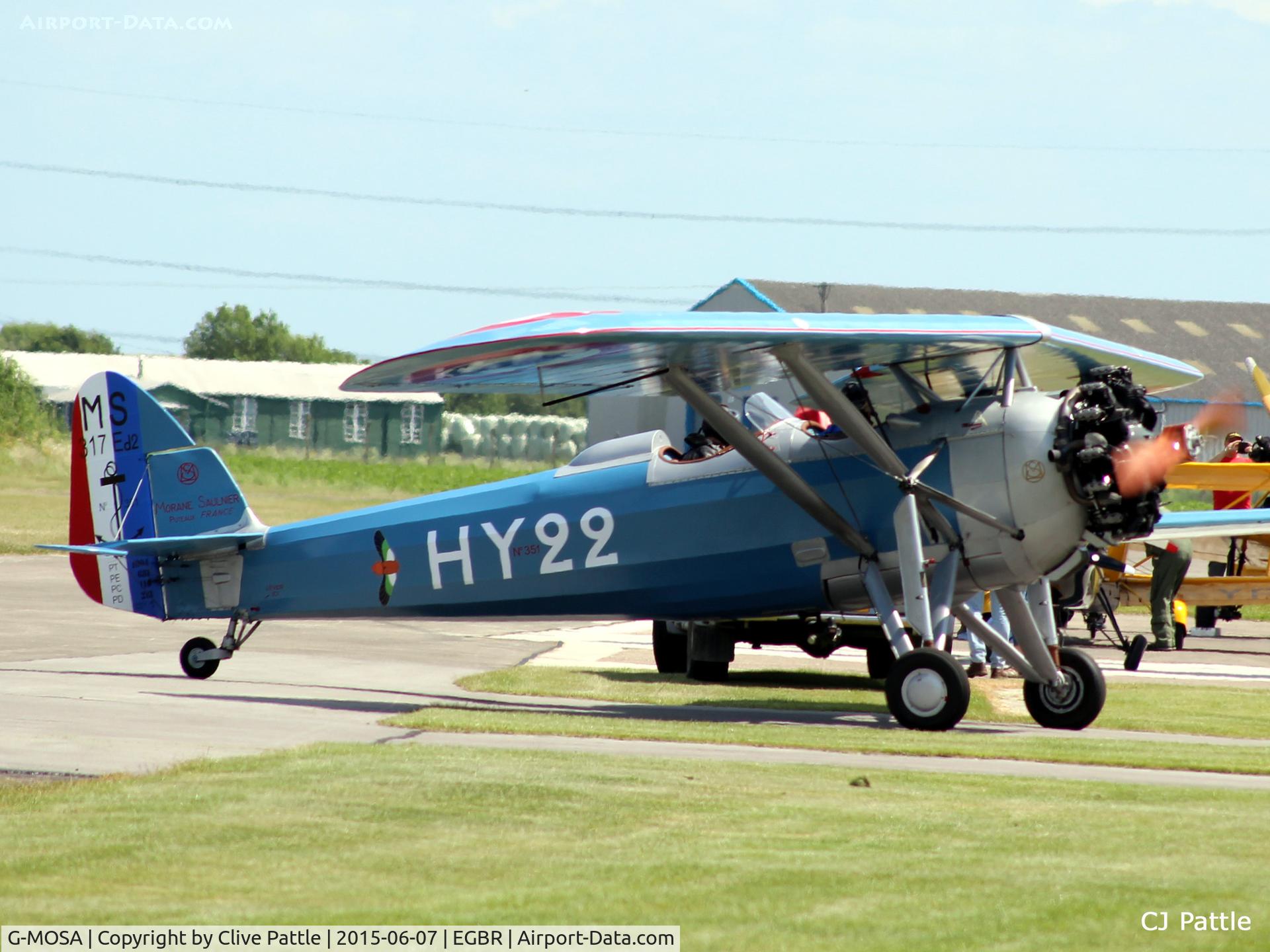 G-MOSA, 1952 Morane-Saulnier MS.317 C/N 351, At The Real Aeroplane Company Ltd Radial Fly-In, Breighton Airfield, Yorkshire, U.K.  - EGBR