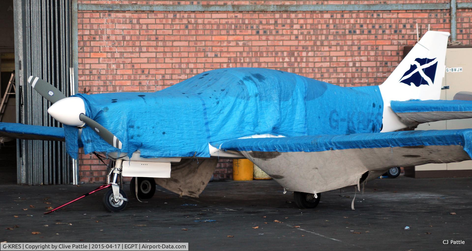 G-KRES, 2000 Glasair Super II-SRG C/N PFA 149-12984, All wrapped up and snug in it's hangar at Perth (Scone) airfield - EGPT