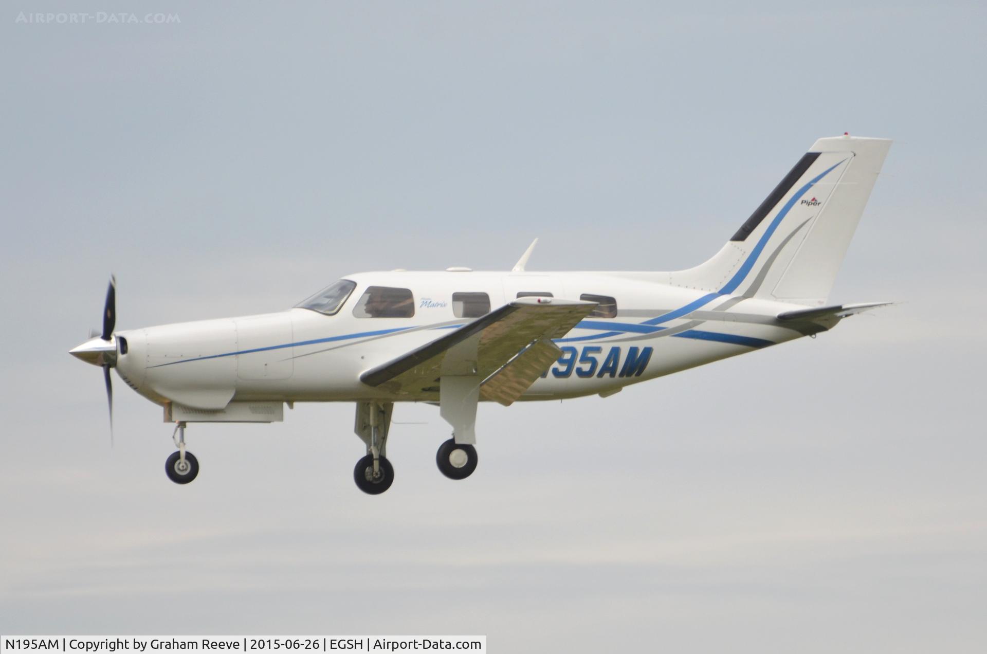 N195AM, 2010 Piper PA-46R-350T Malibu Matrix C/N 4692146, Landing at Norwich.