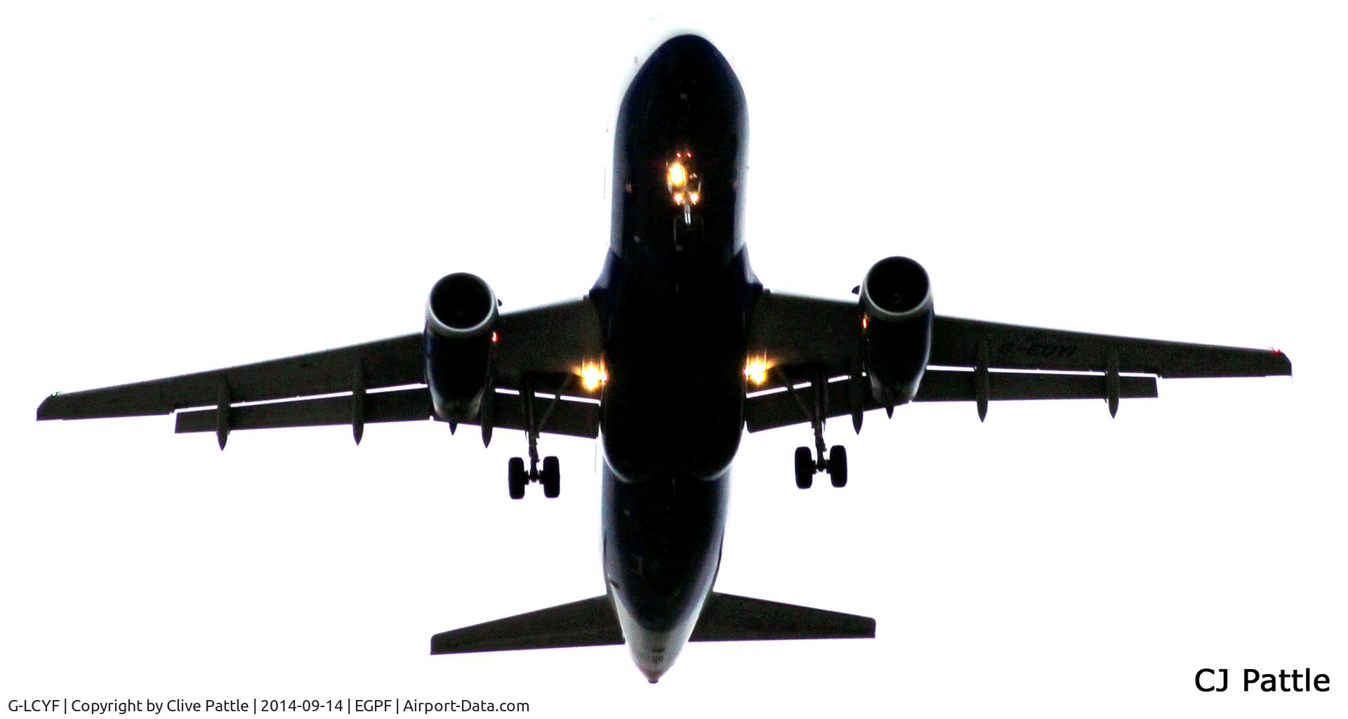G-LCYF, 2009 Embraer 170STD (ERJ-170-100STD) C/N 17000298, On approach to Glasgow EGPF