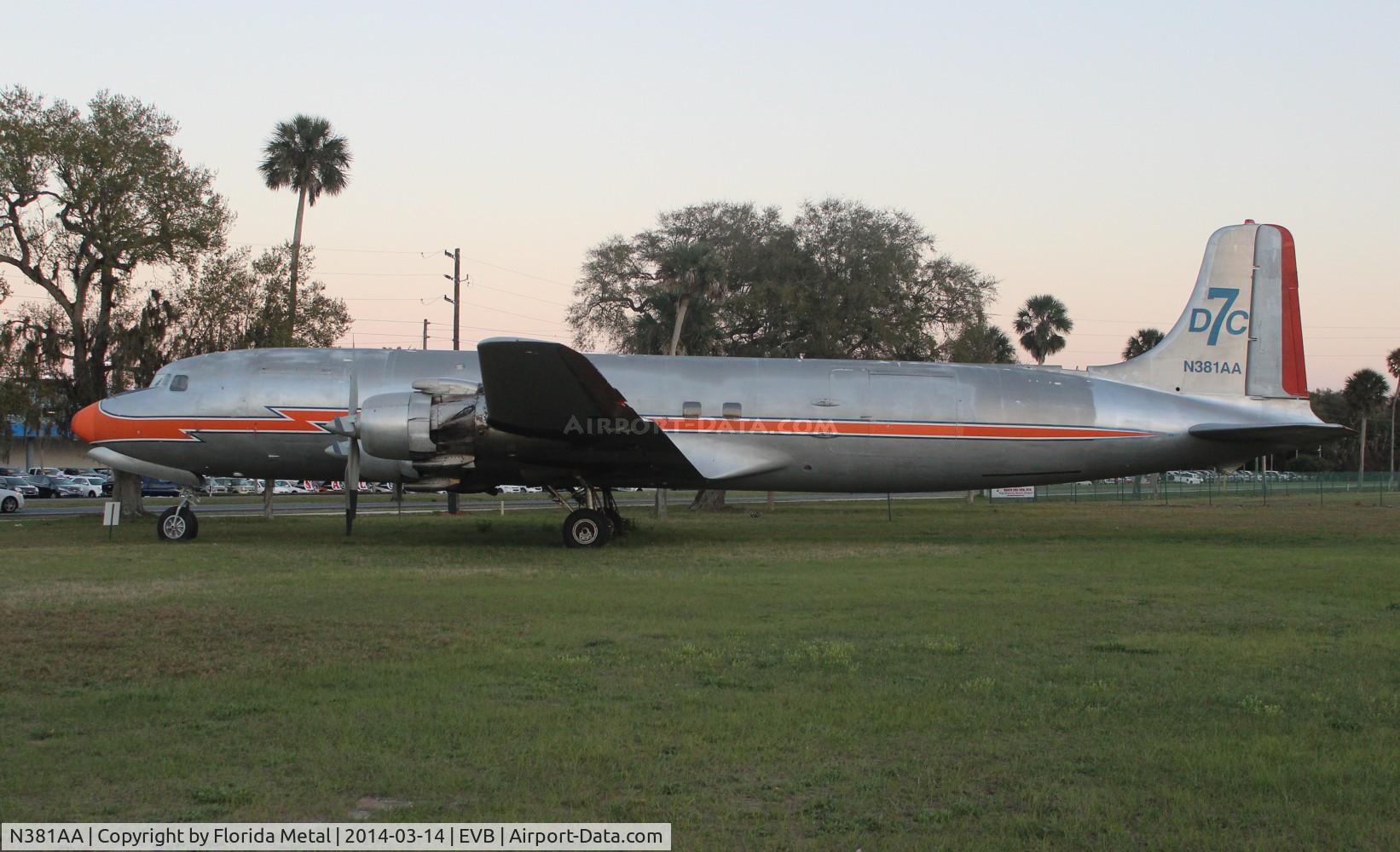 N381AA, 1956 Douglas DC-7BF C/N 44921, DC-7 to be converted into a restaurant