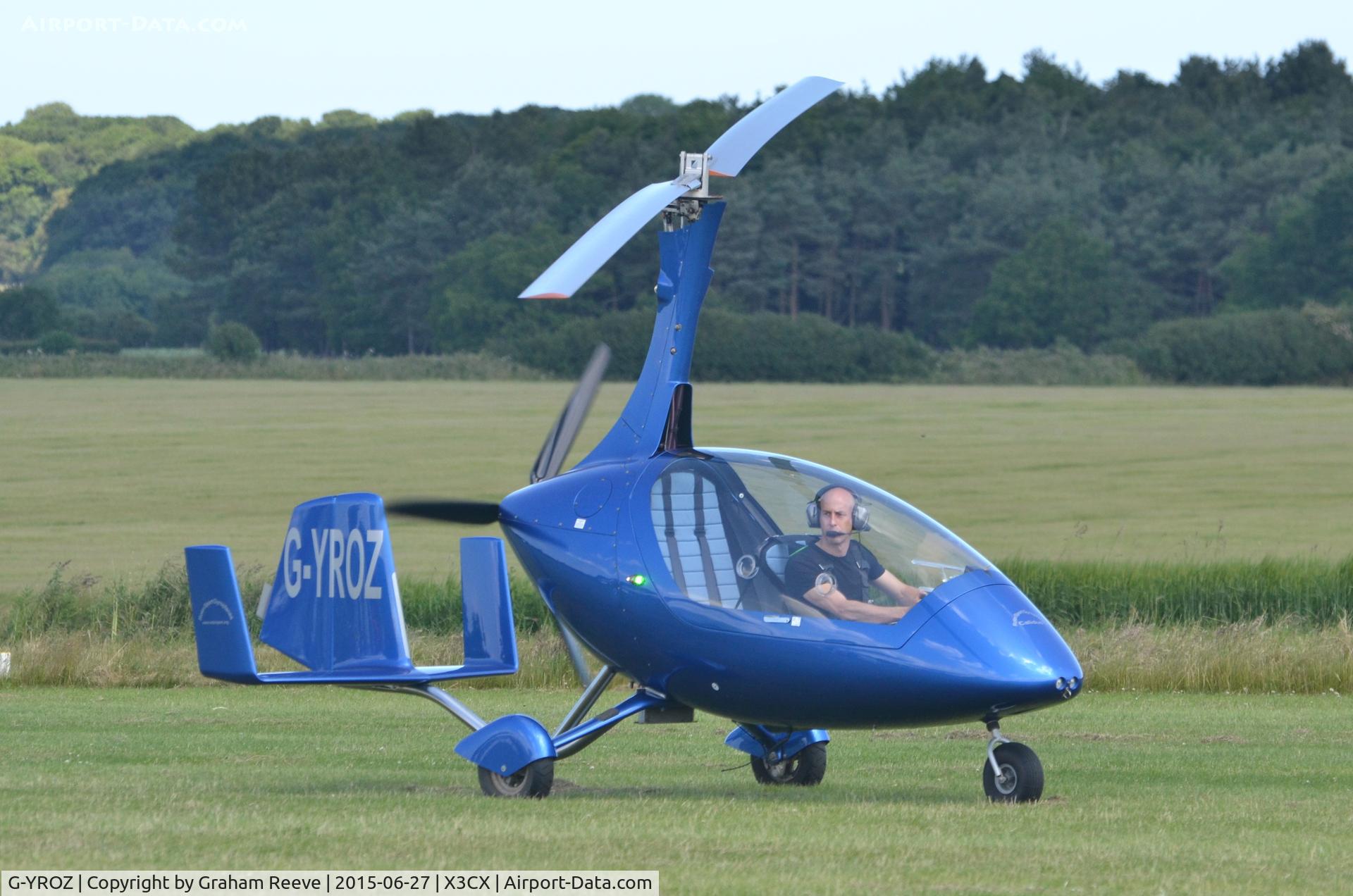 G-YROZ, 2010 Rotorsport UK Calidus C/N RSUK/CALS/005, Just landed at Northrepps.