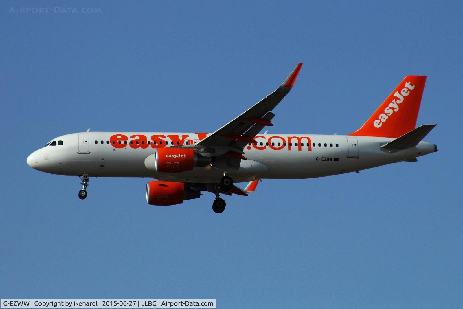G-EZWW, 2014 Airbus A320-214 C/N 6188, Fly in from Paris, landing runway 30.