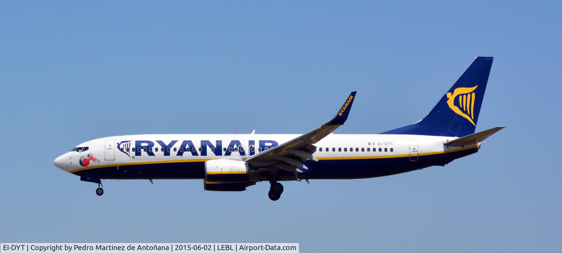 EI-DYT, 2008 Boeing 737-8AS C/N 33634, El Prat Barcelona - España