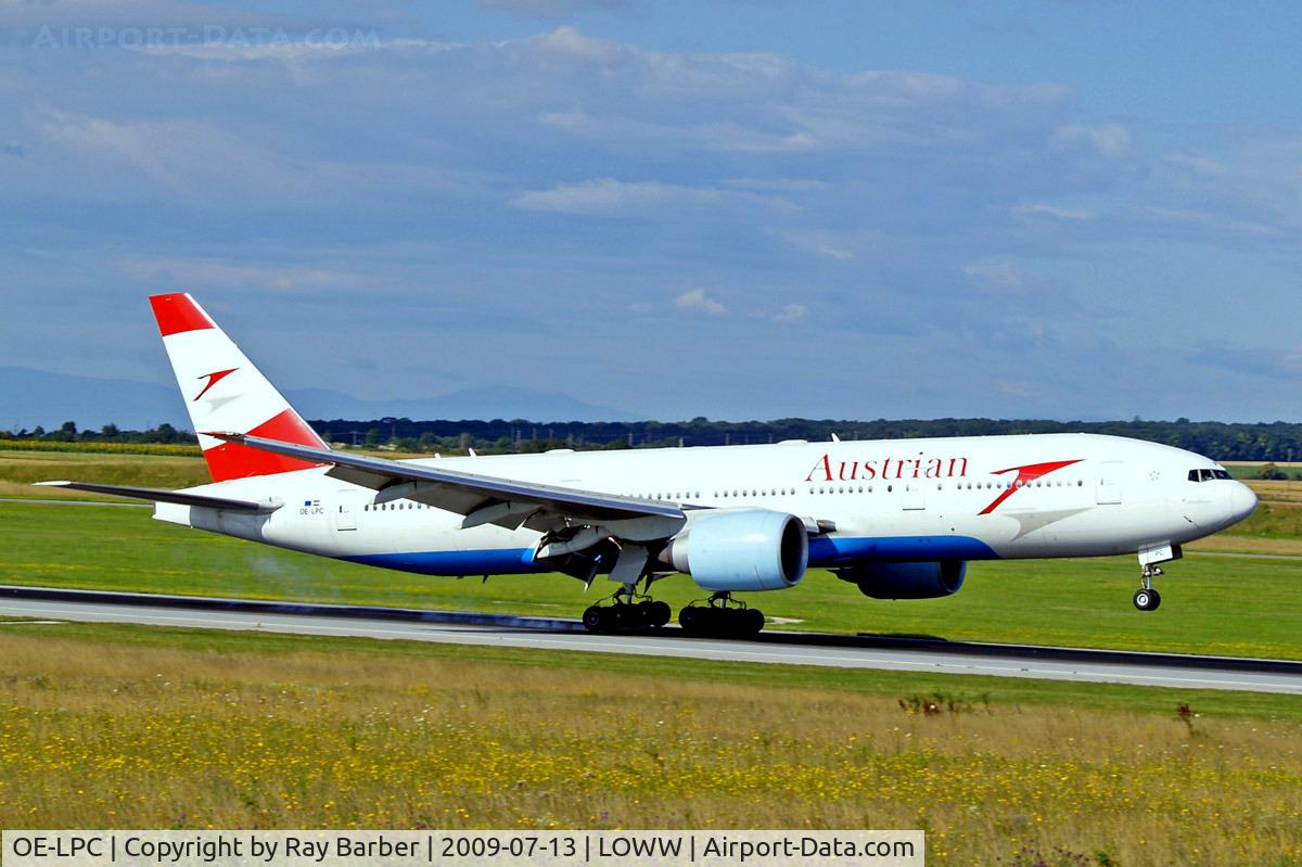 OE-LPC, 2002 Boeing 777-2Z9/ER C/N 29313, Boeing 777-2Z9ER [29313] (Austrian Airlines) Vienna-Schwechat~OE 13/07/2009
