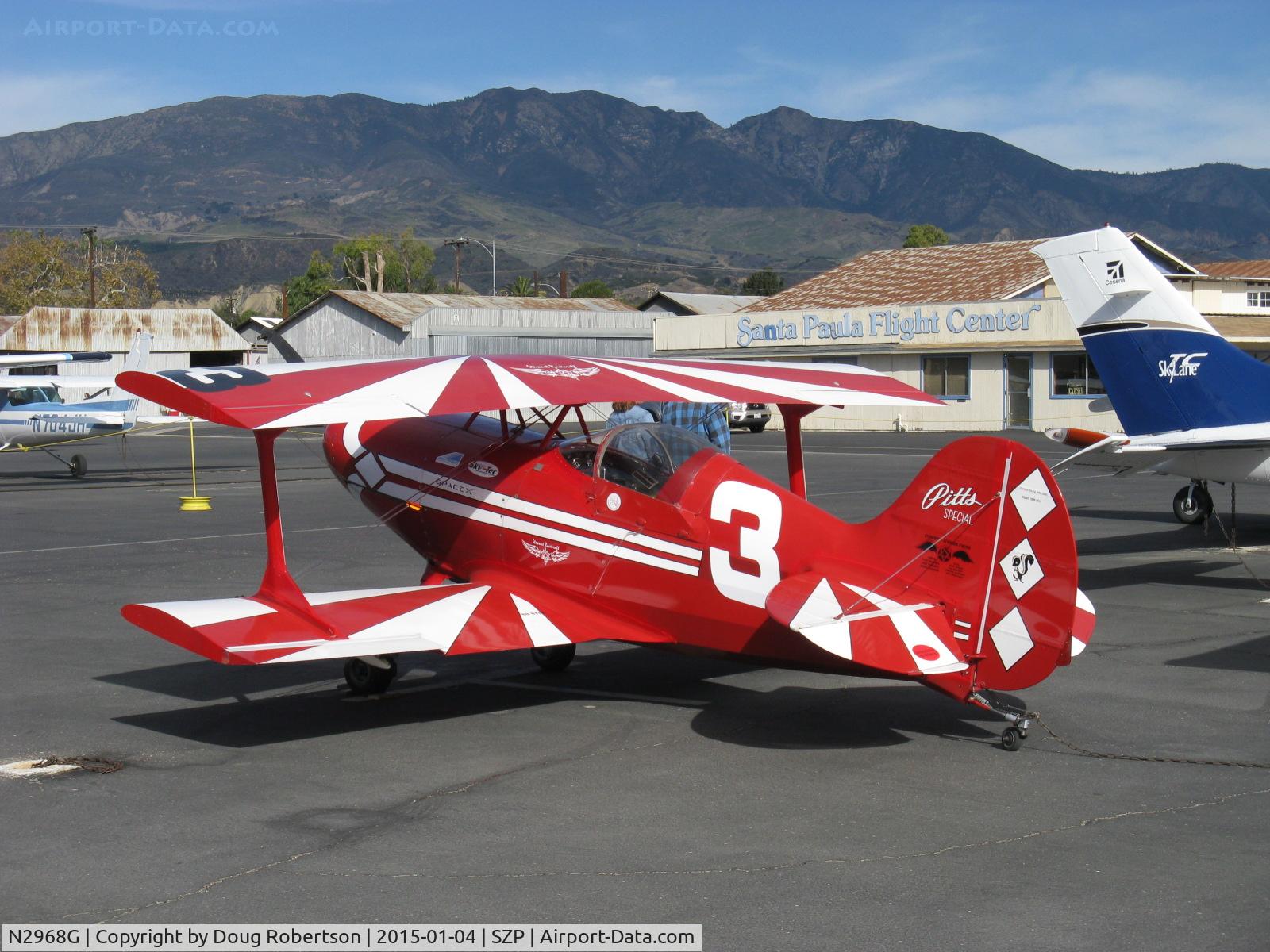 N2968G, 1966 Pitts S-LHN C/N 2902, 1966 Pitts SPECIAL, Lycoming O-290, Experimental class biplane with racing number 3