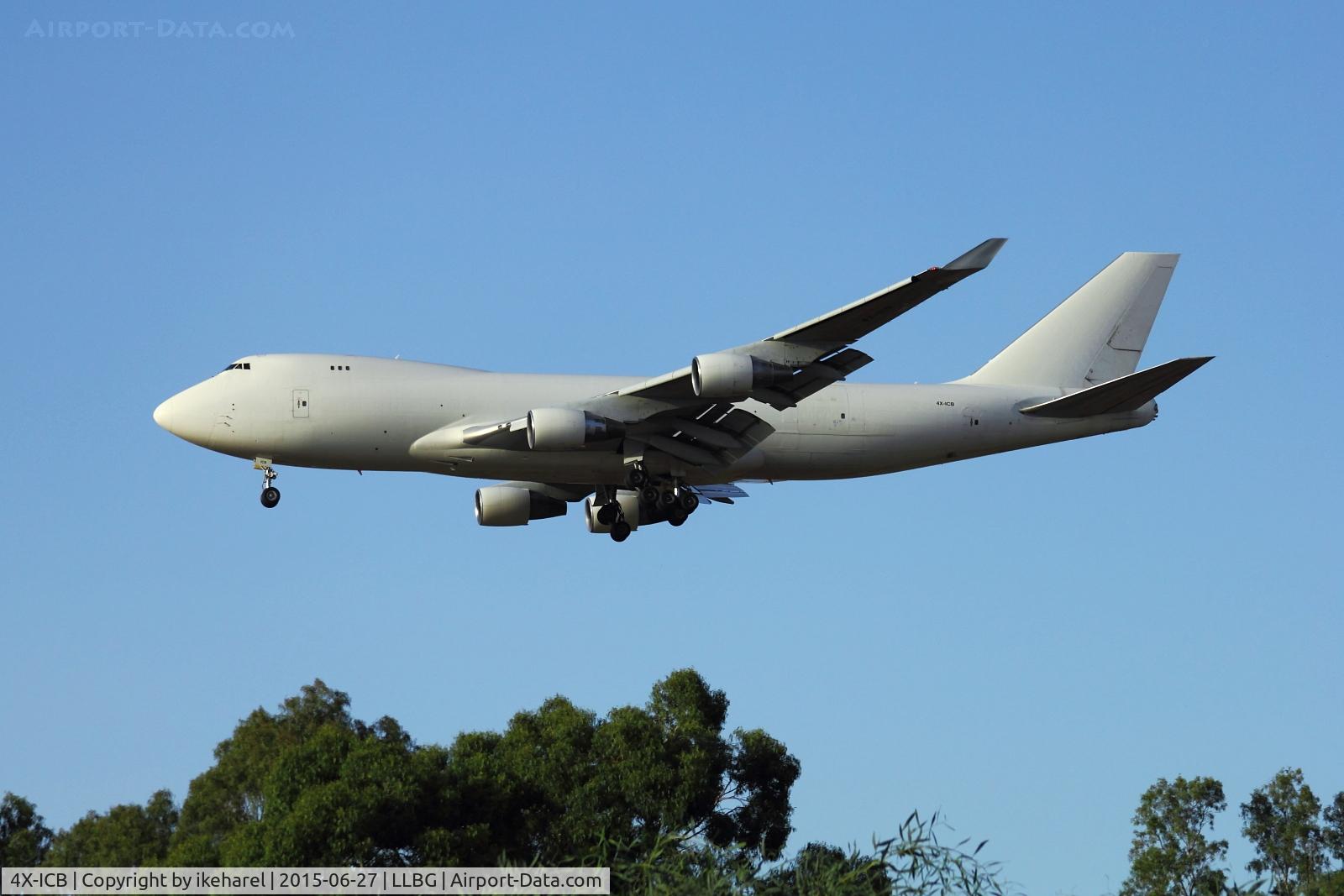 4X-ICB, 1994 Boeing 747-412F/SCD C/N 26561, Frieght flight from Liege, Belgium, landing runway 30.