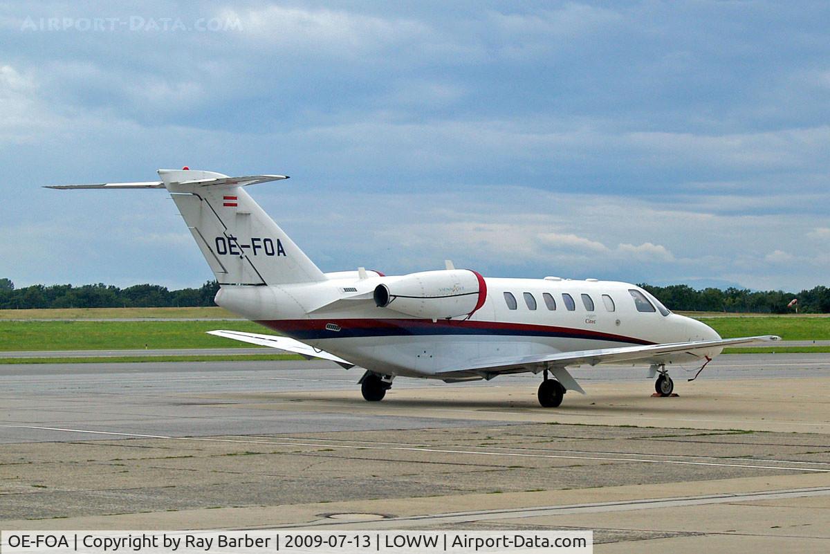 OE-FOA, 2007 Cessna 525A CitationJet CJ2+ C/N 525A-0354, Cessna CitationJet CJ2+ [525A-0354] (Avcon Jet) Vienna-Schwechat~OE 13/07/2009