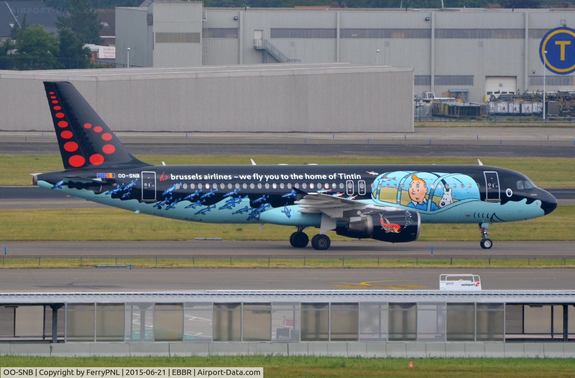 OO-SNB, 2001 Airbus A320-214 C/N 1493, Tintin Logojet operated by Brussels Airlnes